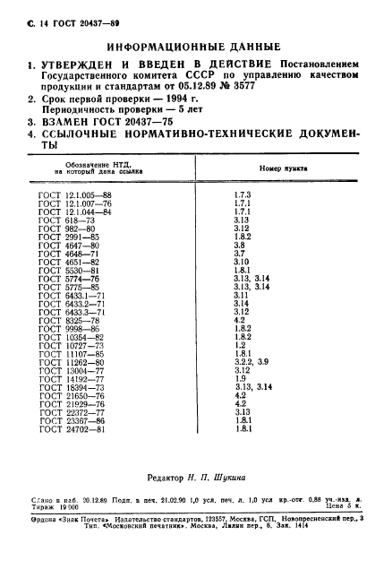 ГОСТ 20437-89