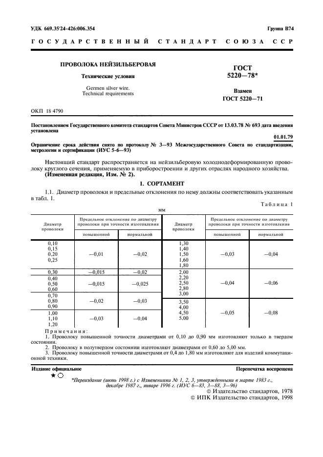 ГОСТ 5220-78