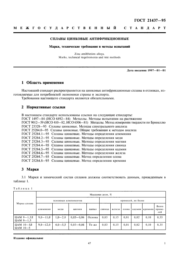 ГОСТ 21437-95