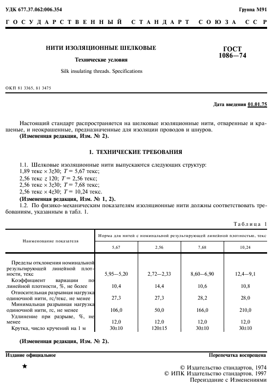 ГОСТ 1086-74