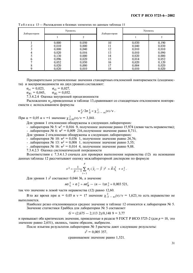 ГОСТ Р ИСО 5725-6-2002