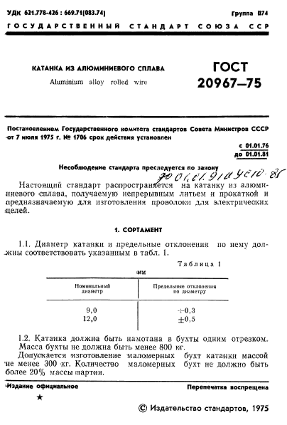 ГОСТ 20967-75