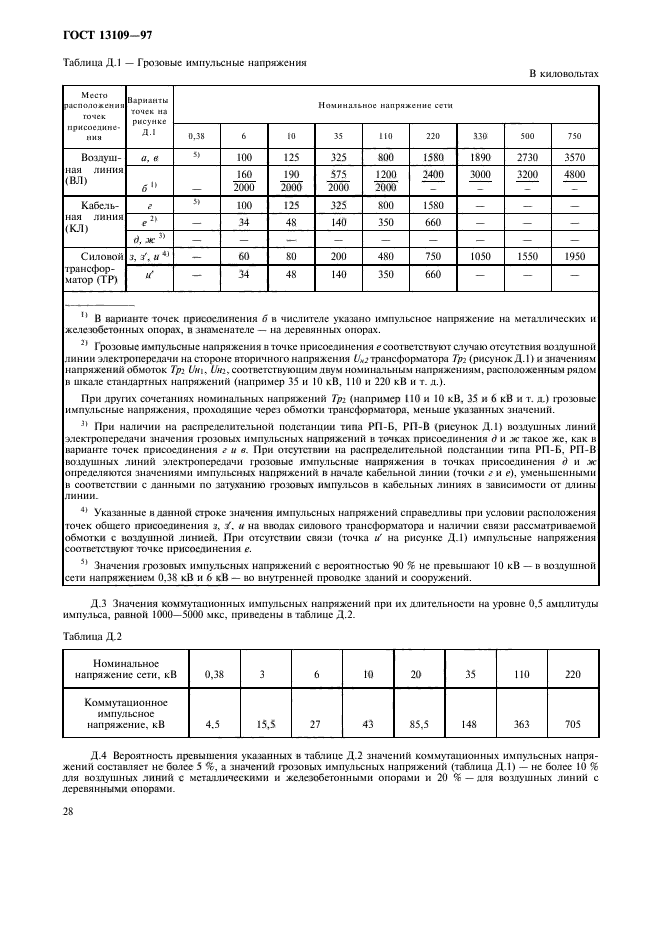 ГОСТ 13109-97