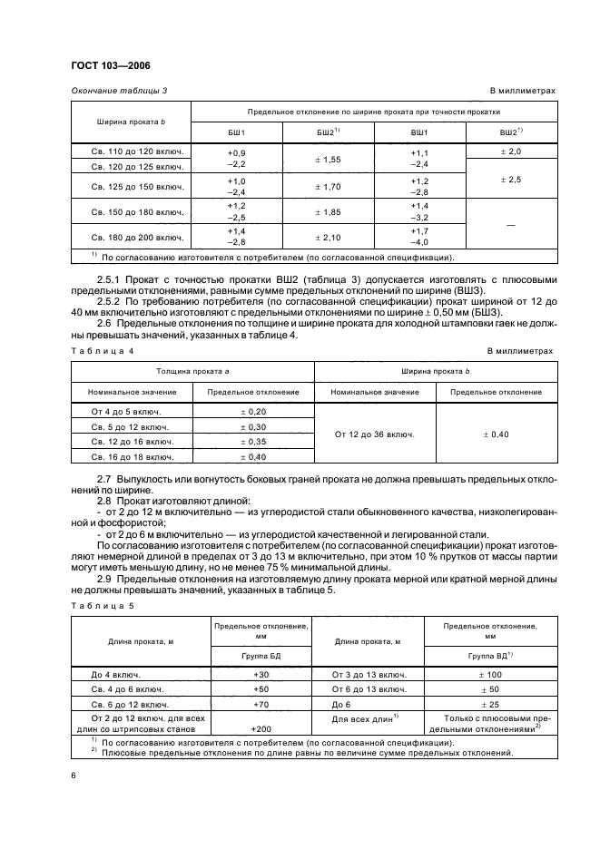 ГОСТ 103-2006