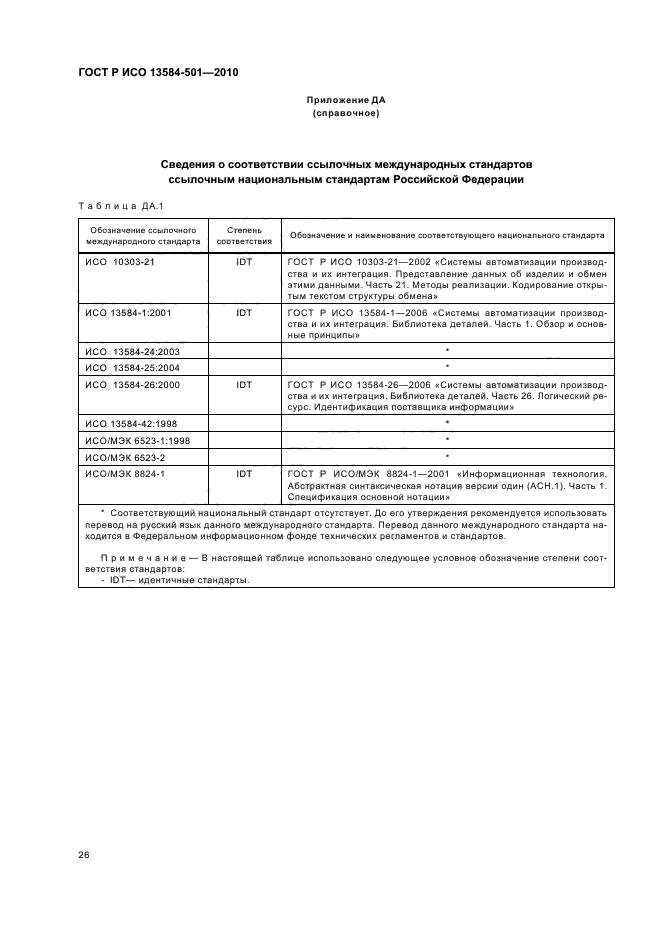 ГОСТ Р ИСО 13584-501-2010