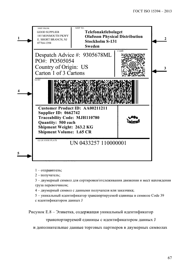 ГОСТ ISO 15394-2013