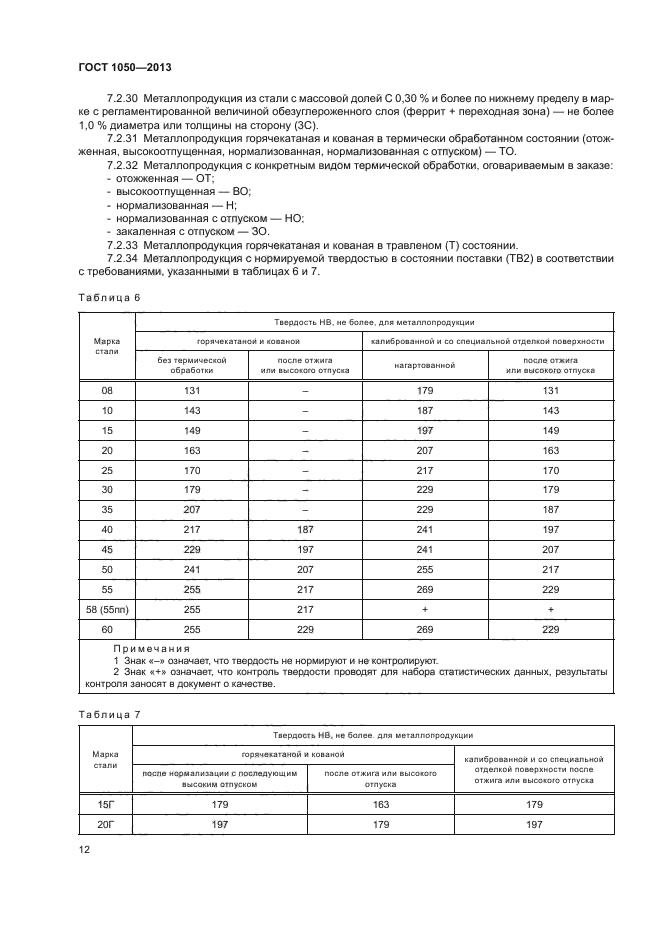 ГОСТ 1050-2013