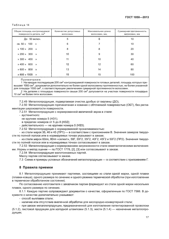 ГОСТ 1050-2013