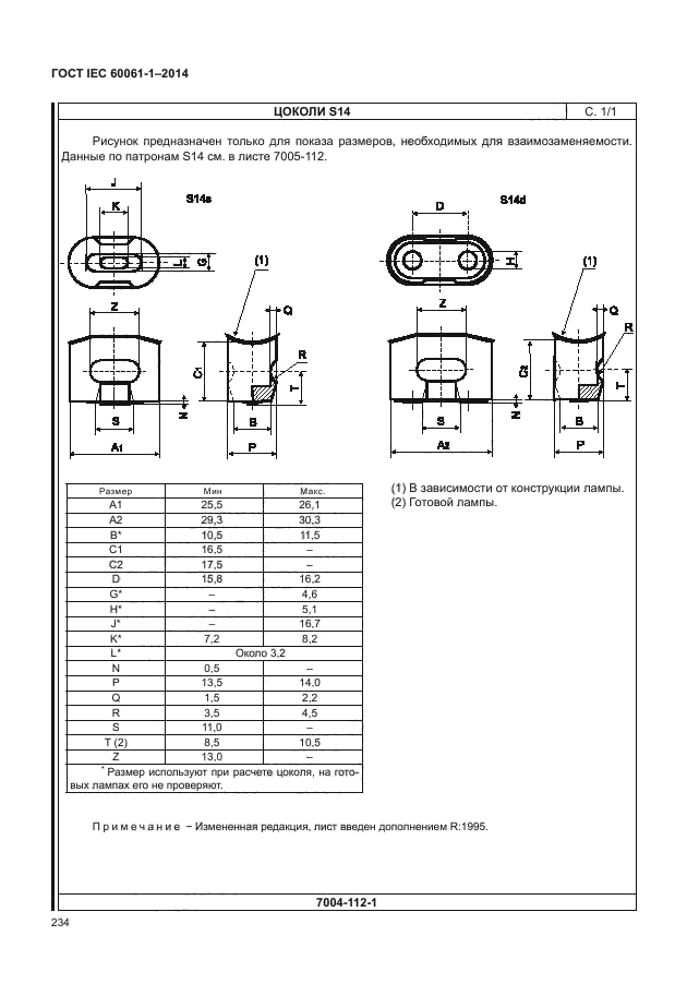 ГОСТ IEC 60061-1-2014