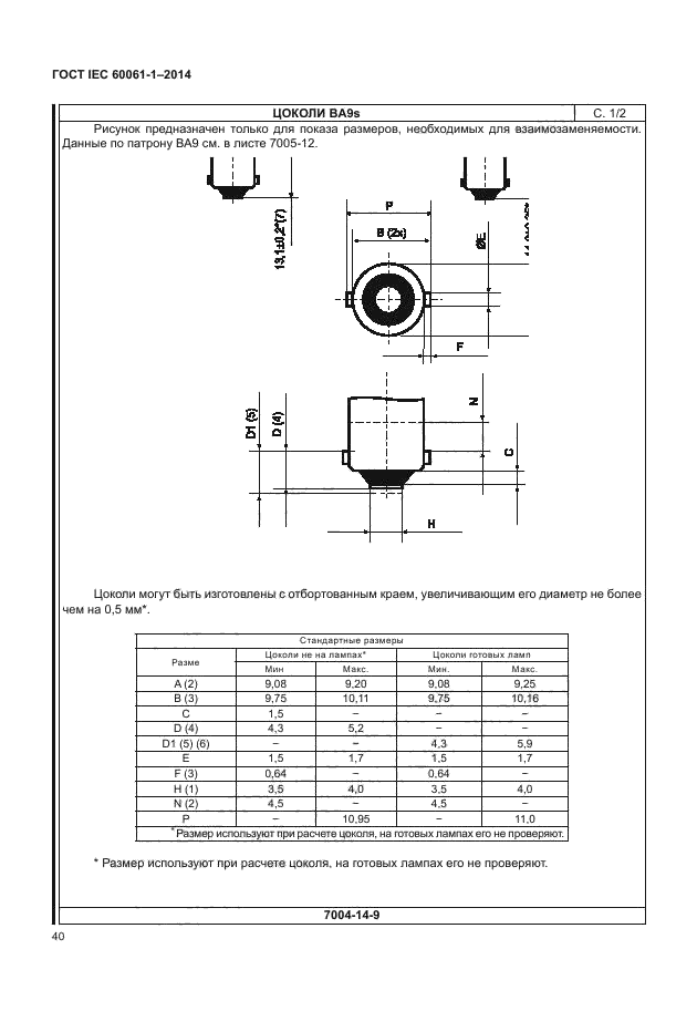 ГОСТ IEC 60061-1-2014