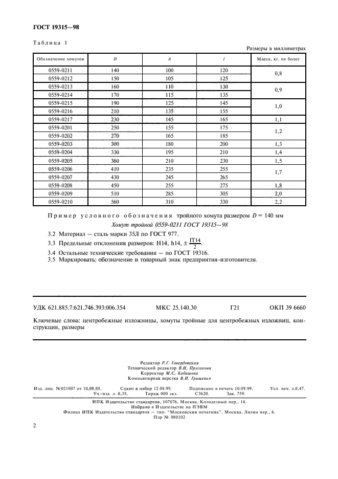 ГОСТ 19315-98