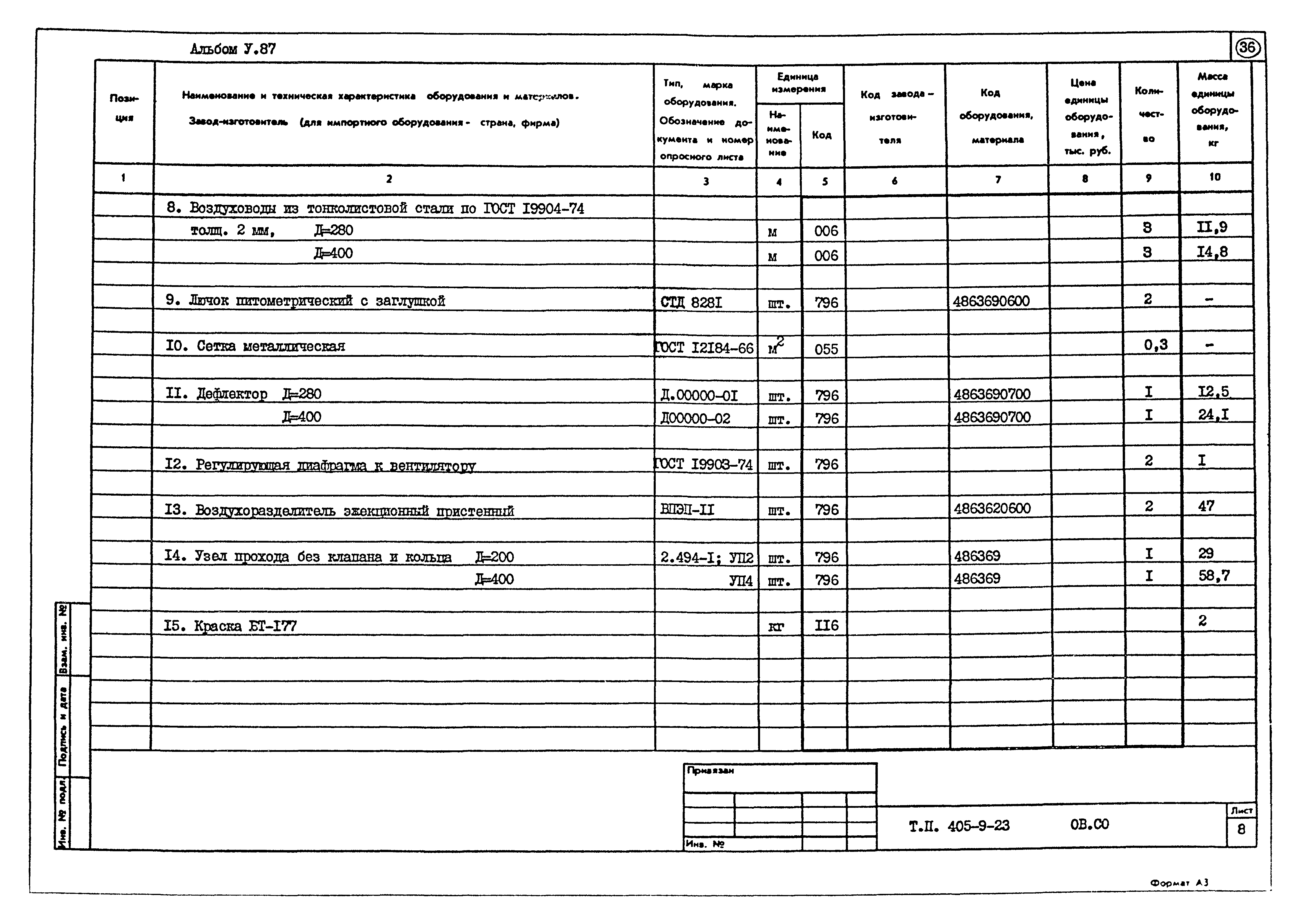 Типовой проект 405-9-23