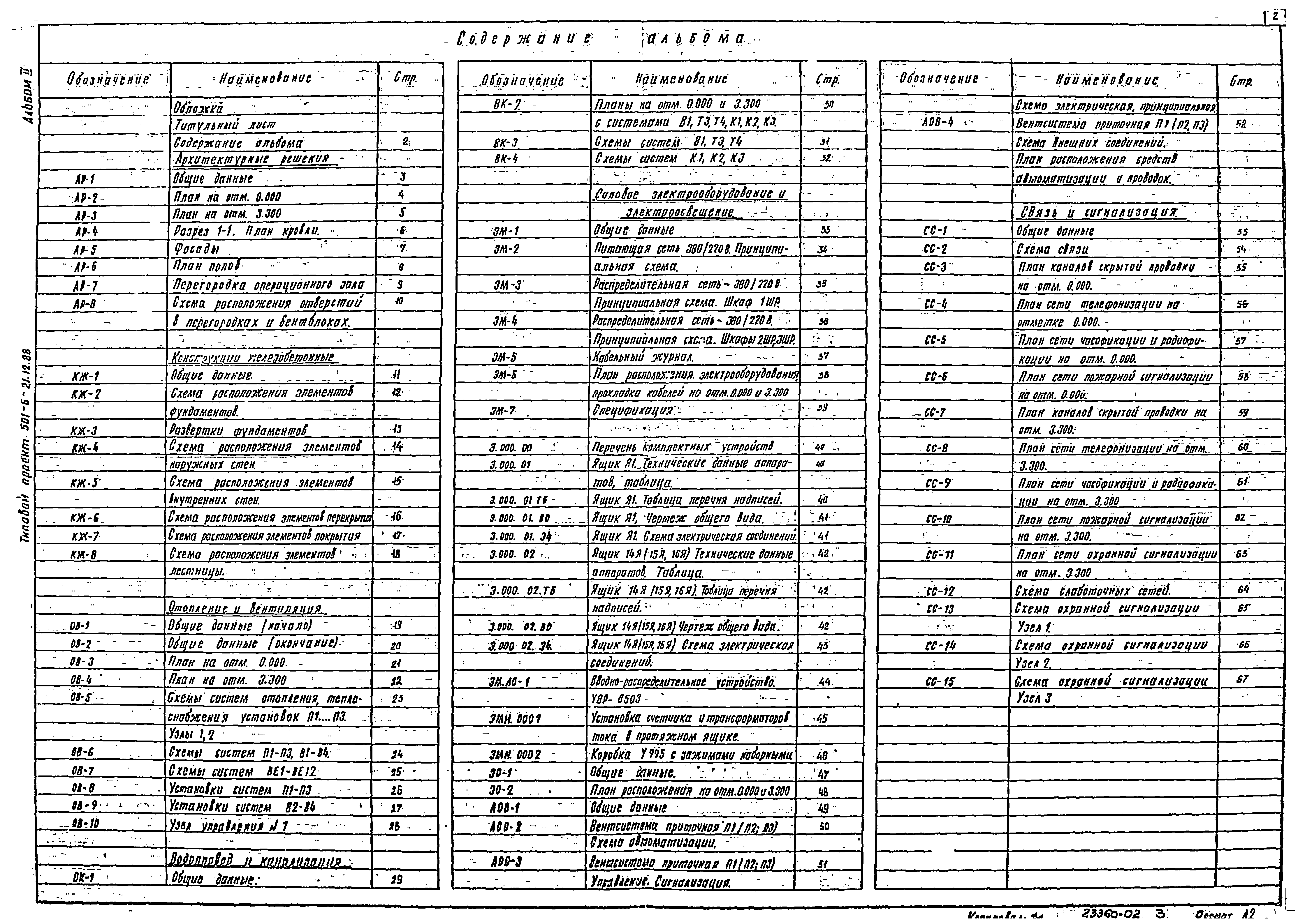 Типовой проект 501-6-21.12.88