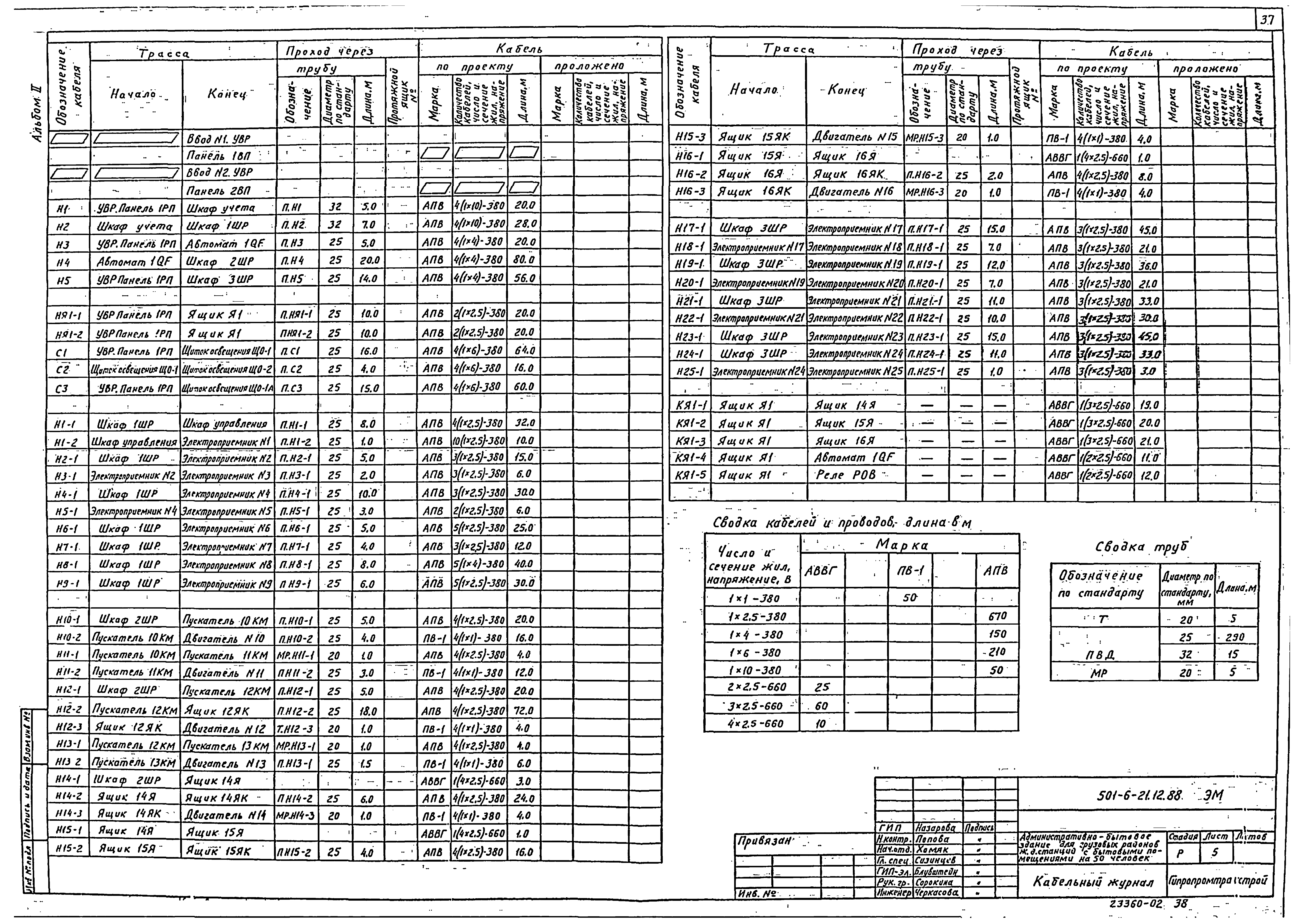 Типовой проект 501-6-21.12.88