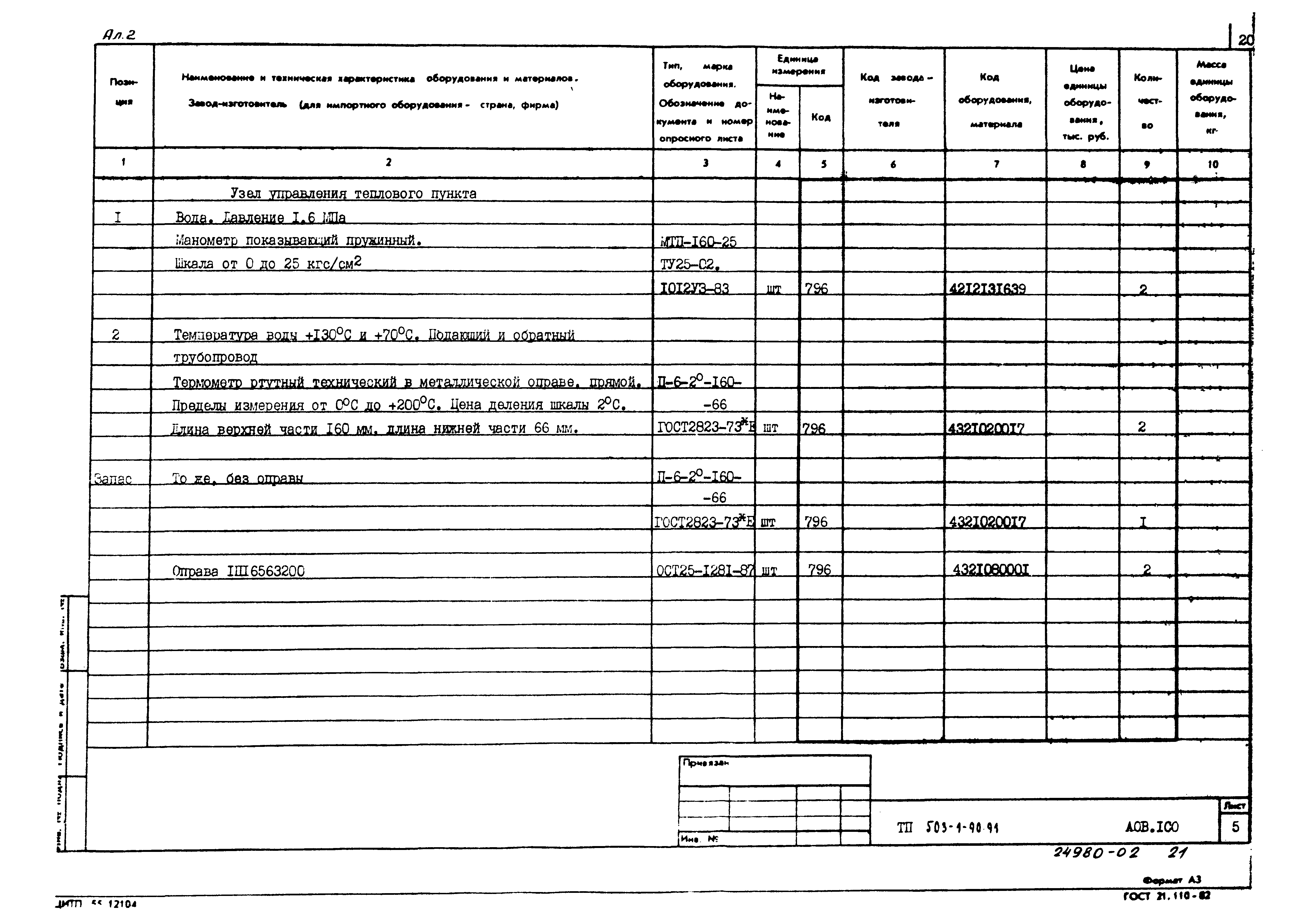 Типовой проект 503-1-90.91