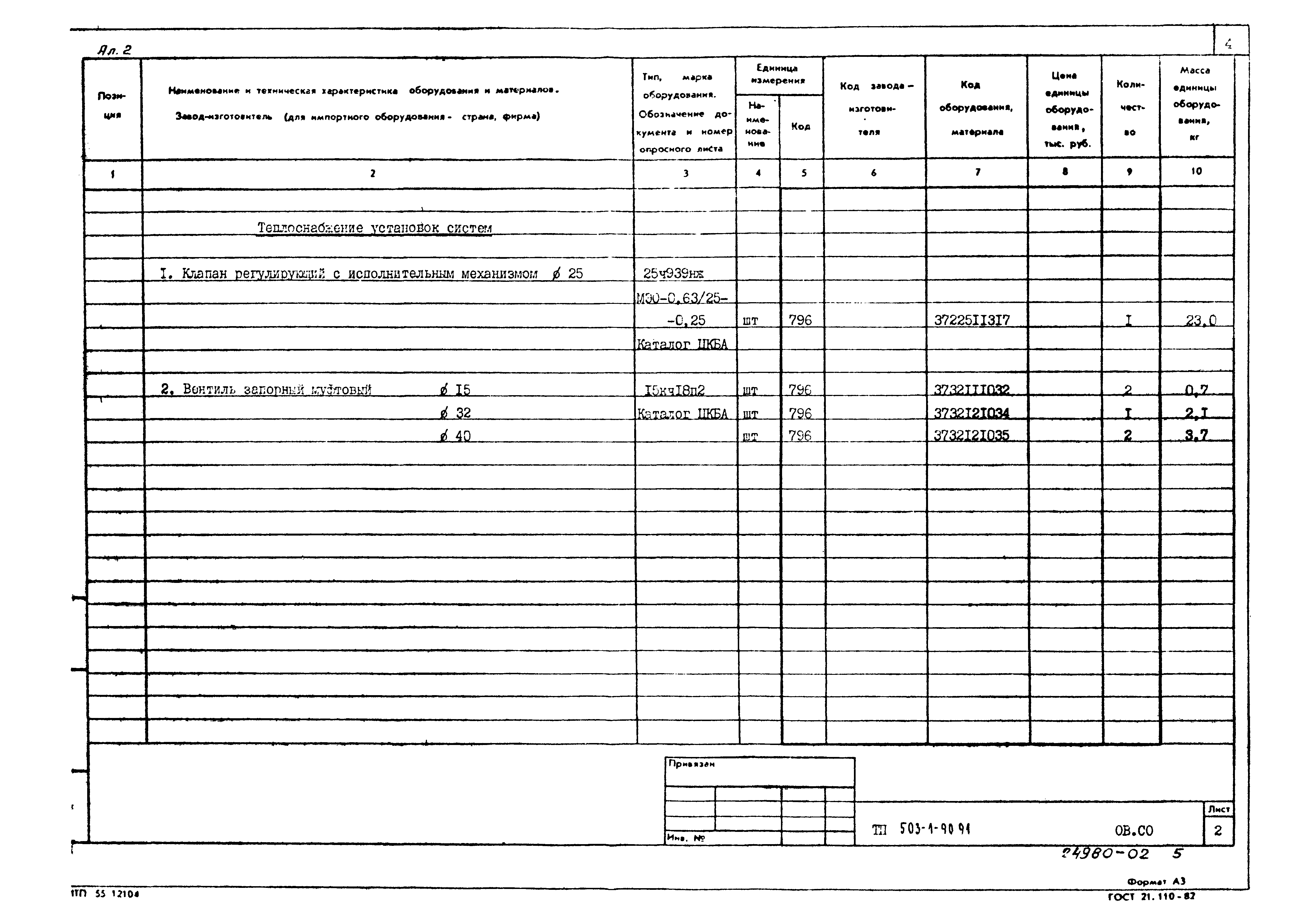 Типовой проект 503-1-90.91