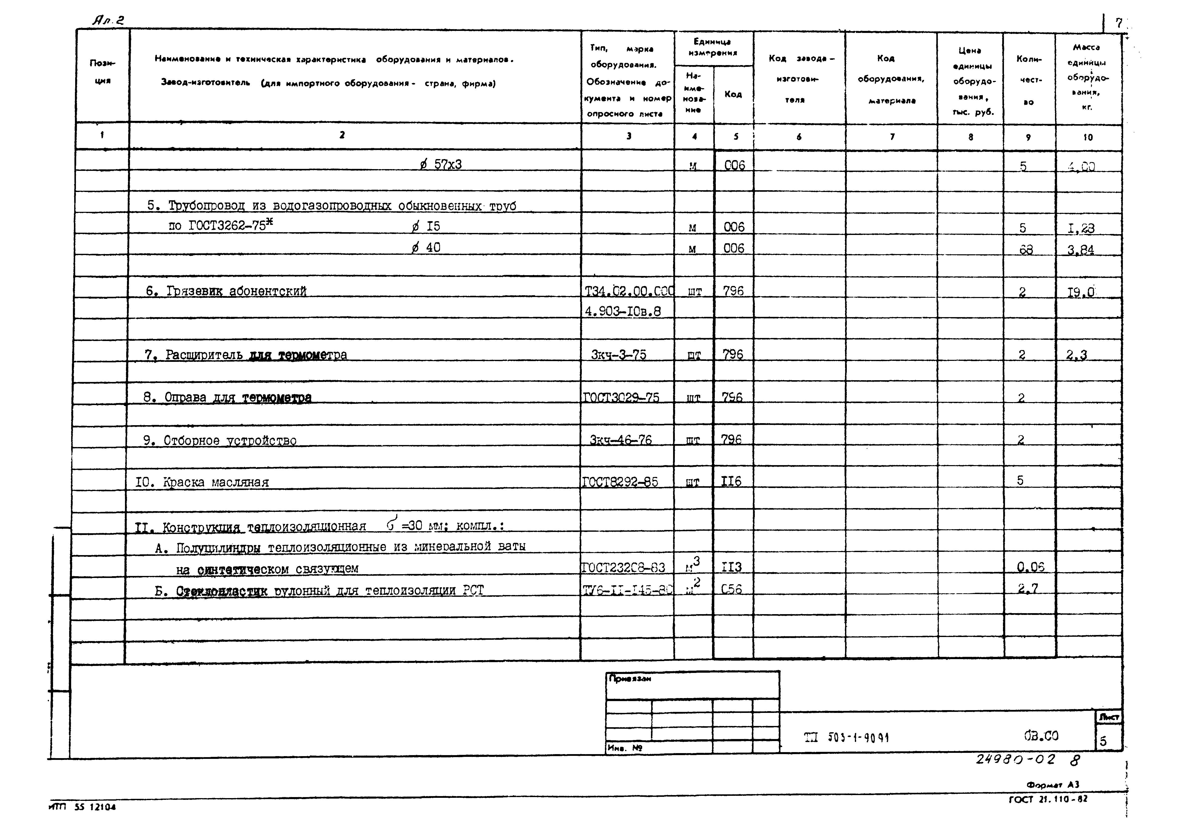 Типовой проект 503-1-90.91