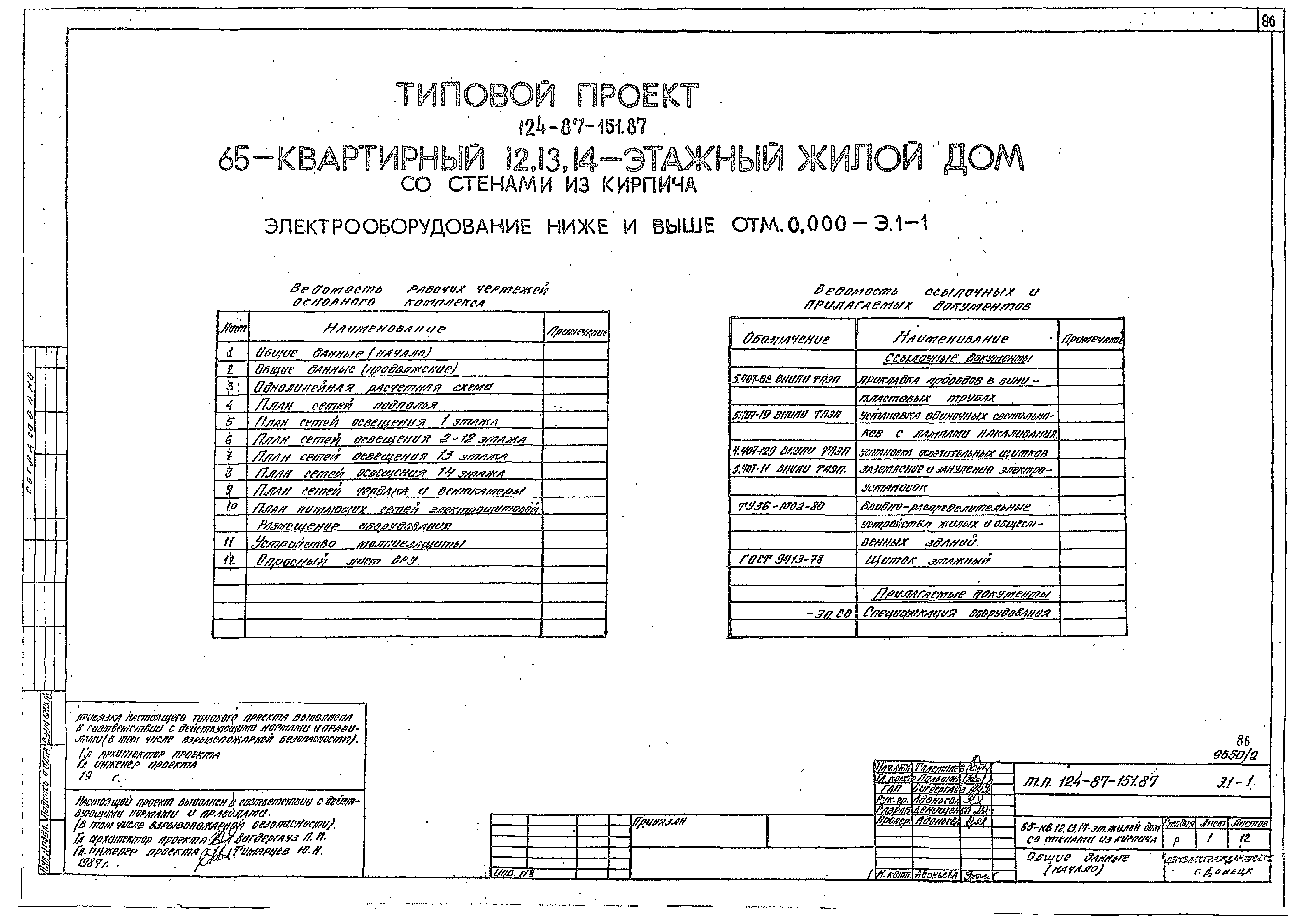 Типовой проект 124-87-151.87