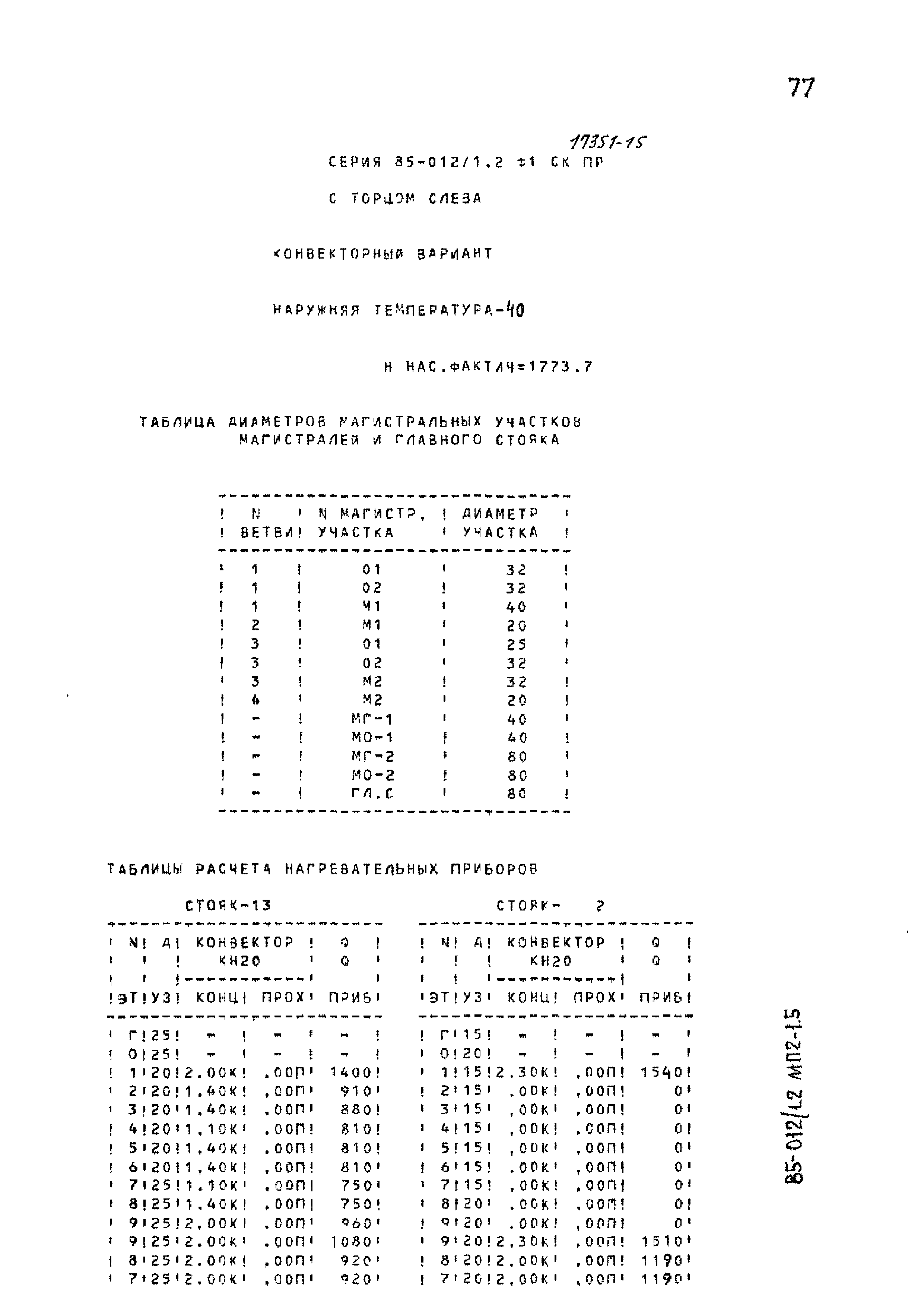 Типовой проект 85-012/1.2