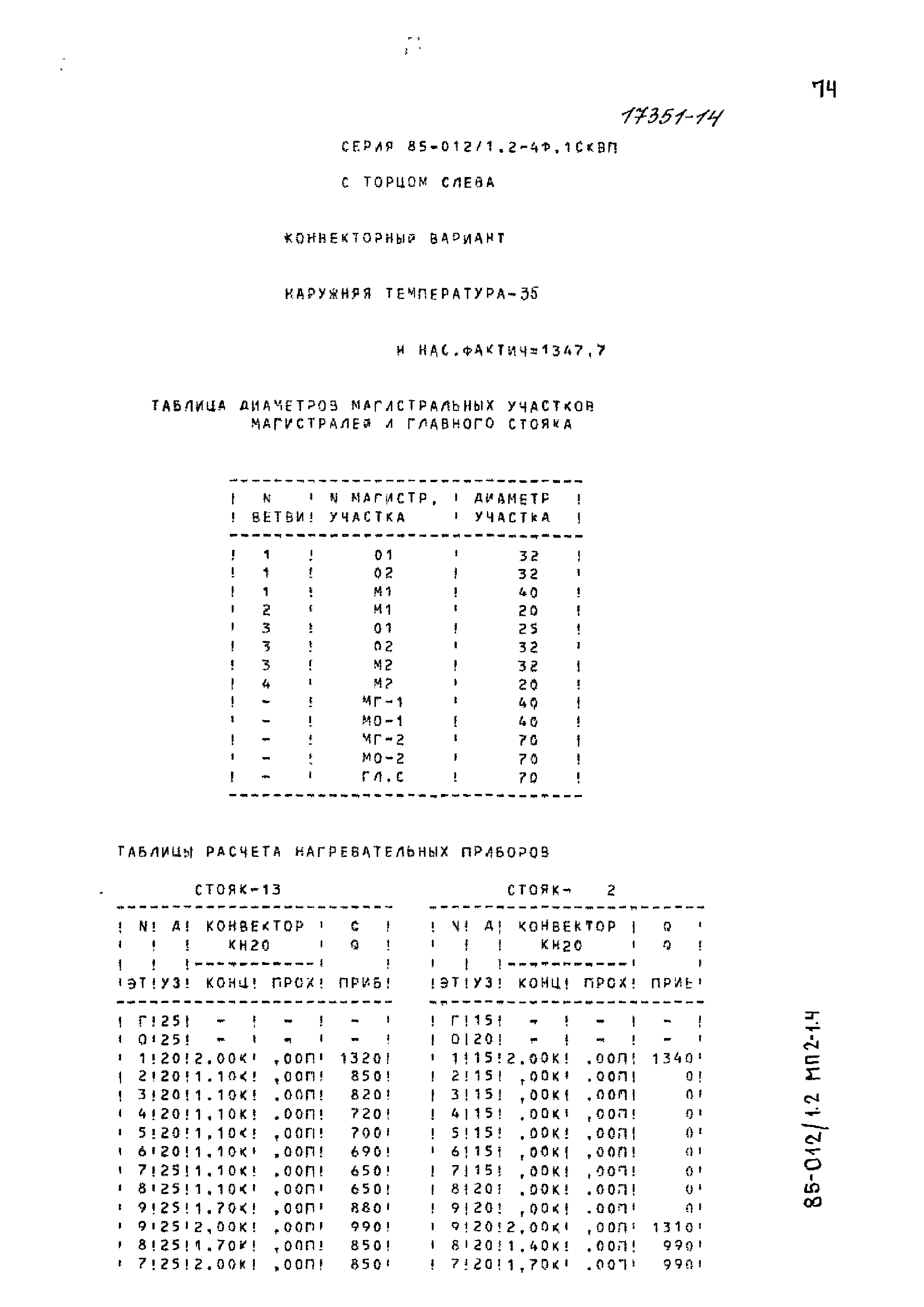 Типовой проект 85-012/1.2