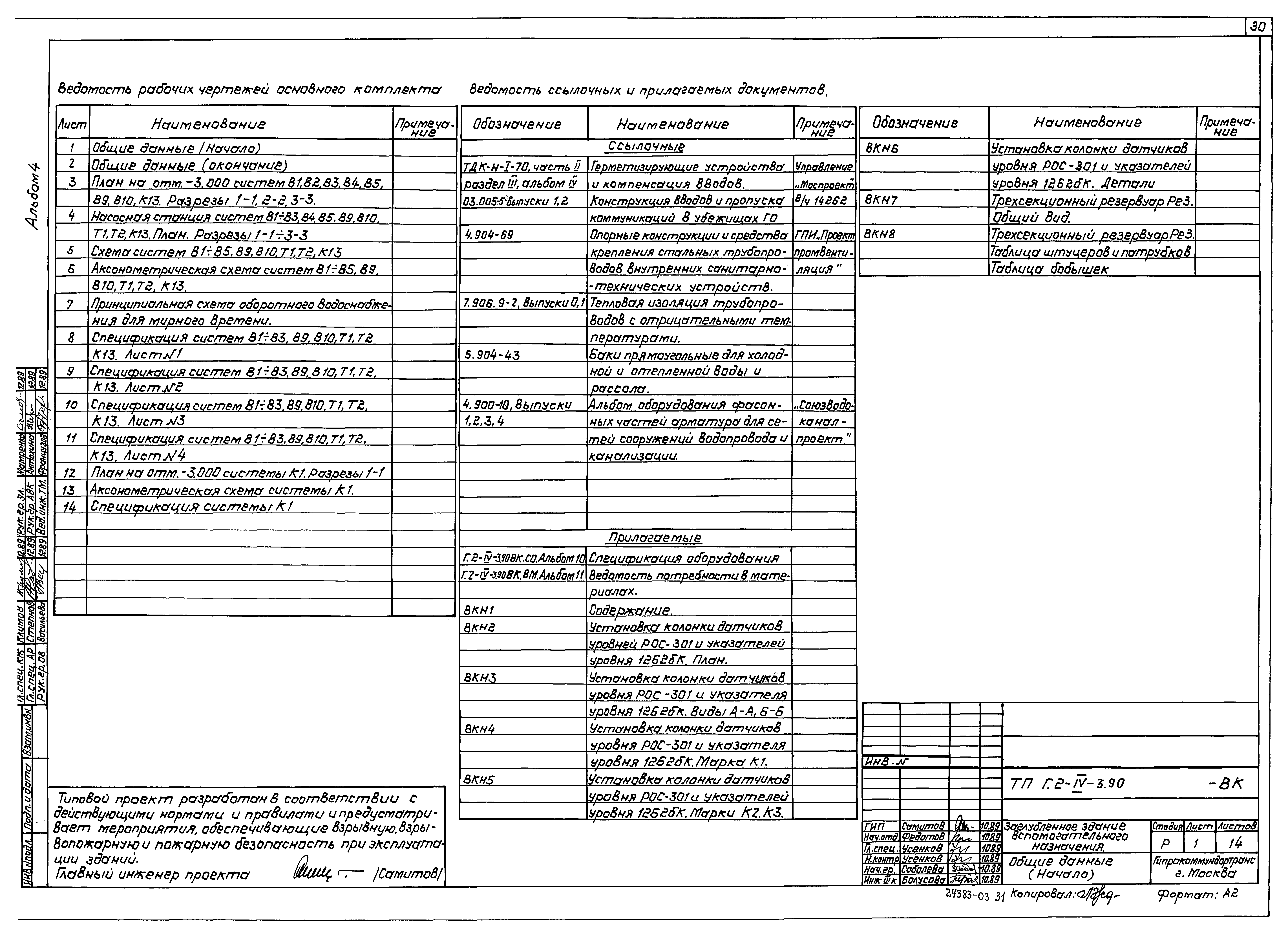 Типовой проект Г.2-IV-3.90