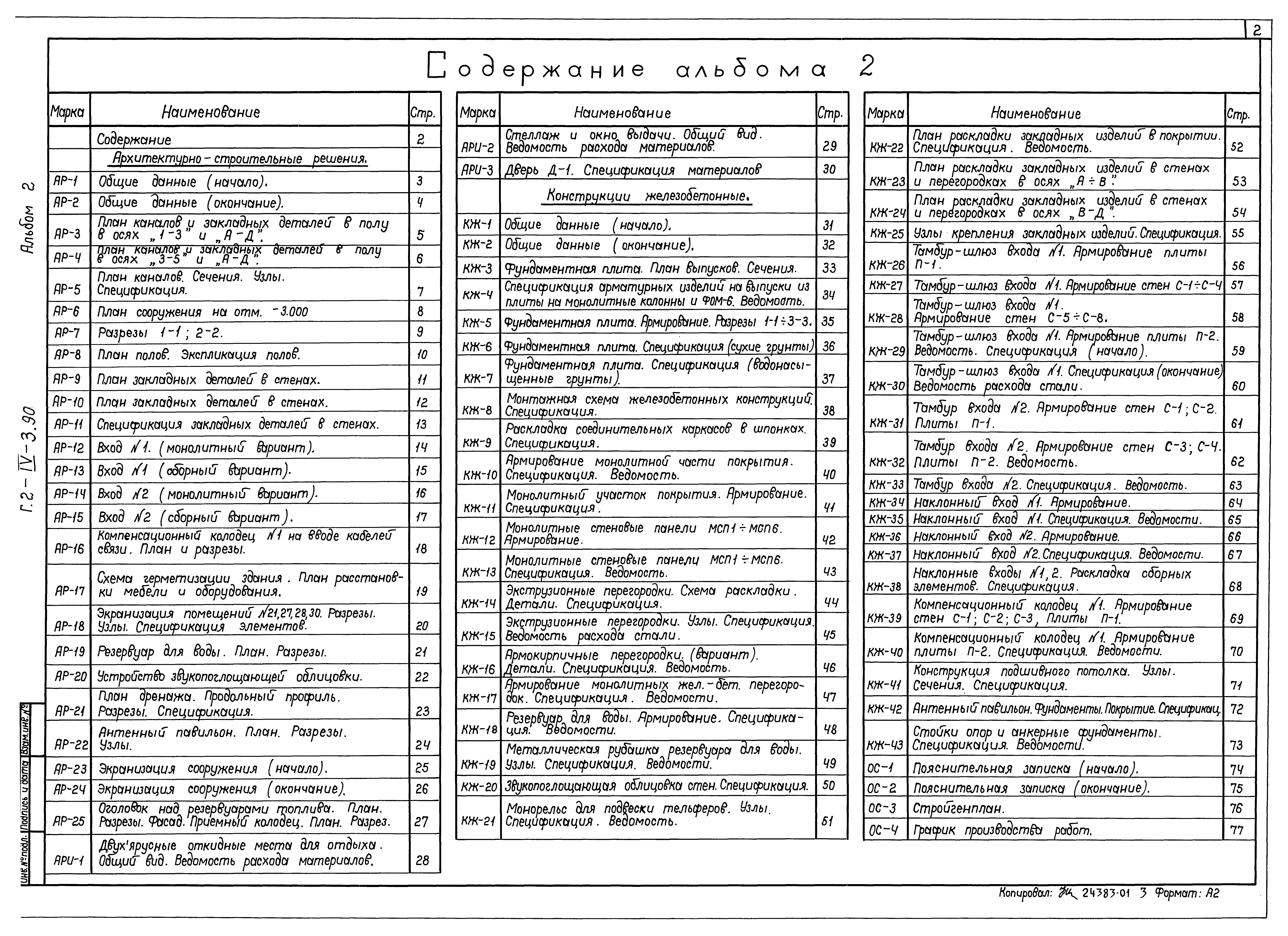 Типовой проект Г.2-IV-3.90