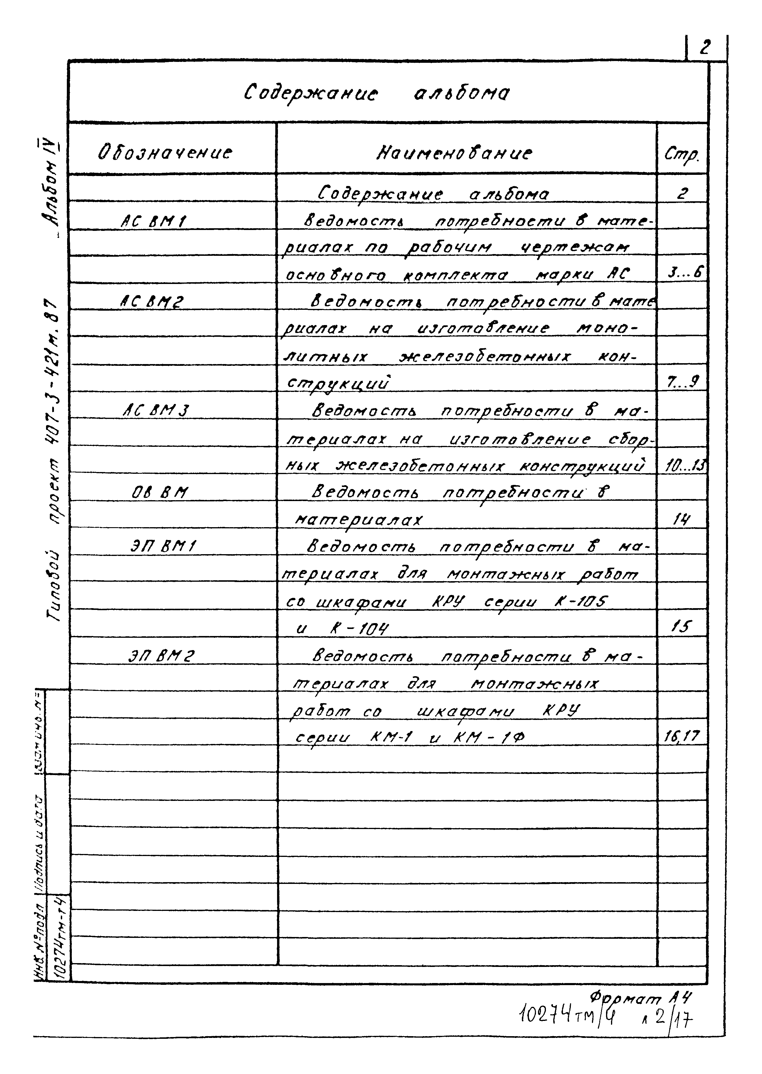 Типовой проект 407-3-421м.87