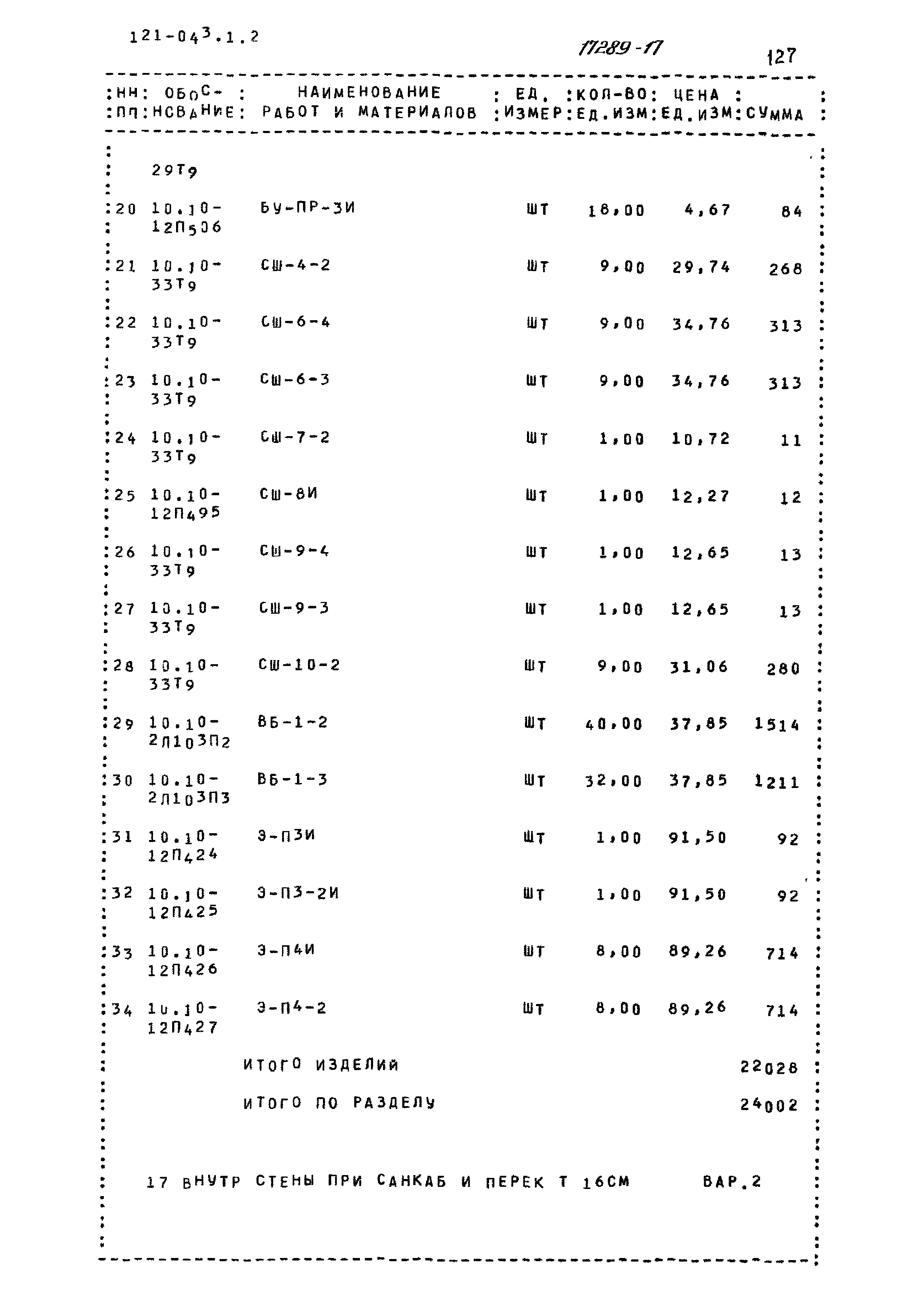 Типовой проект 121-043/1.2