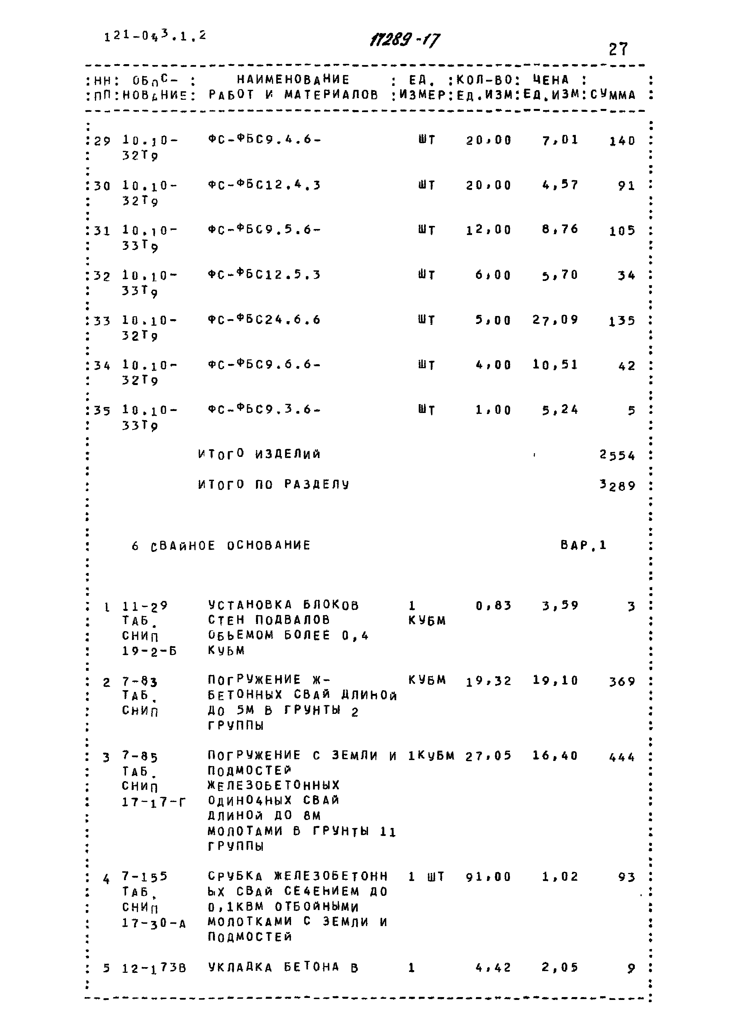 Типовой проект 121-043/1.2