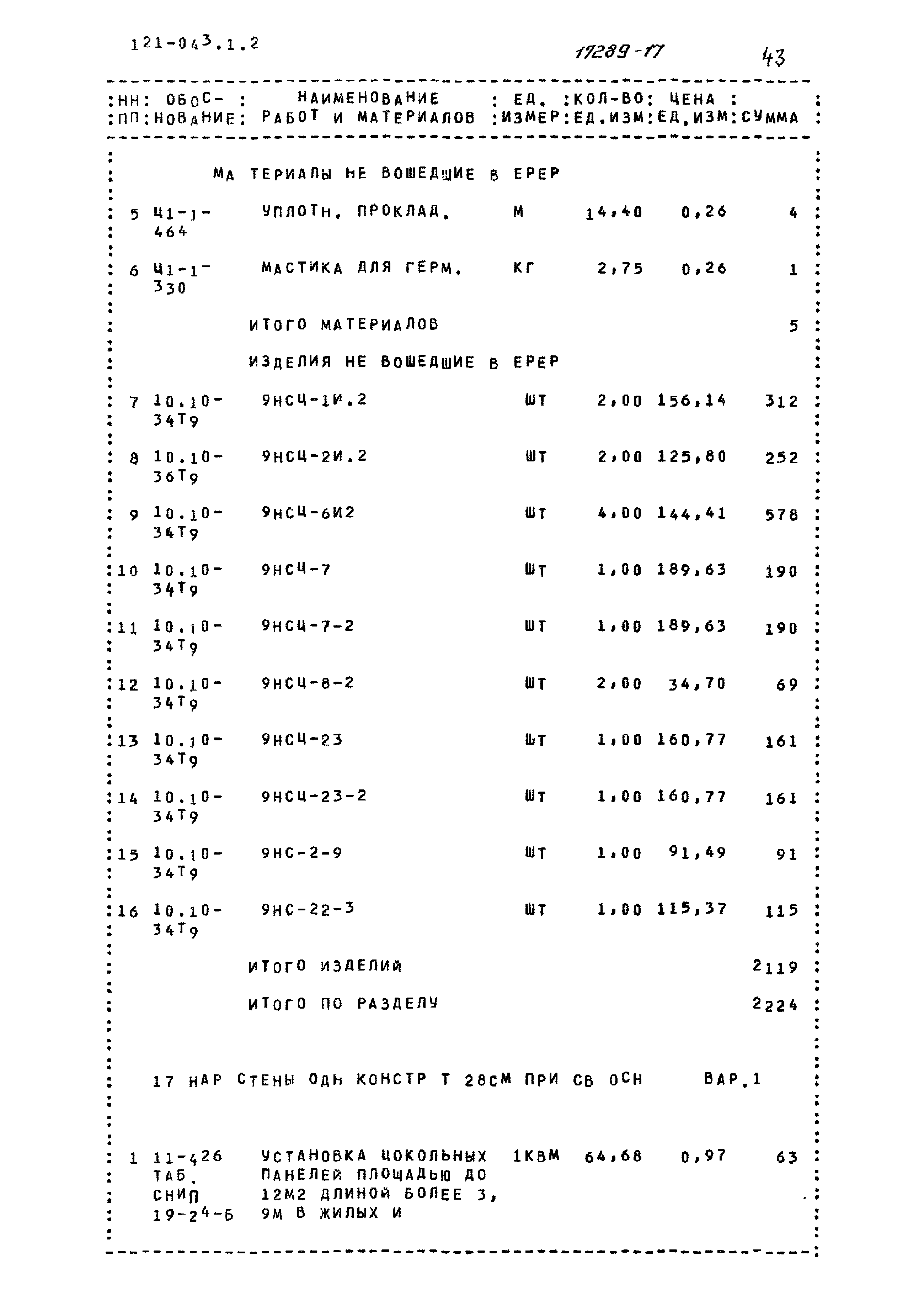 Типовой проект 121-043/1.2