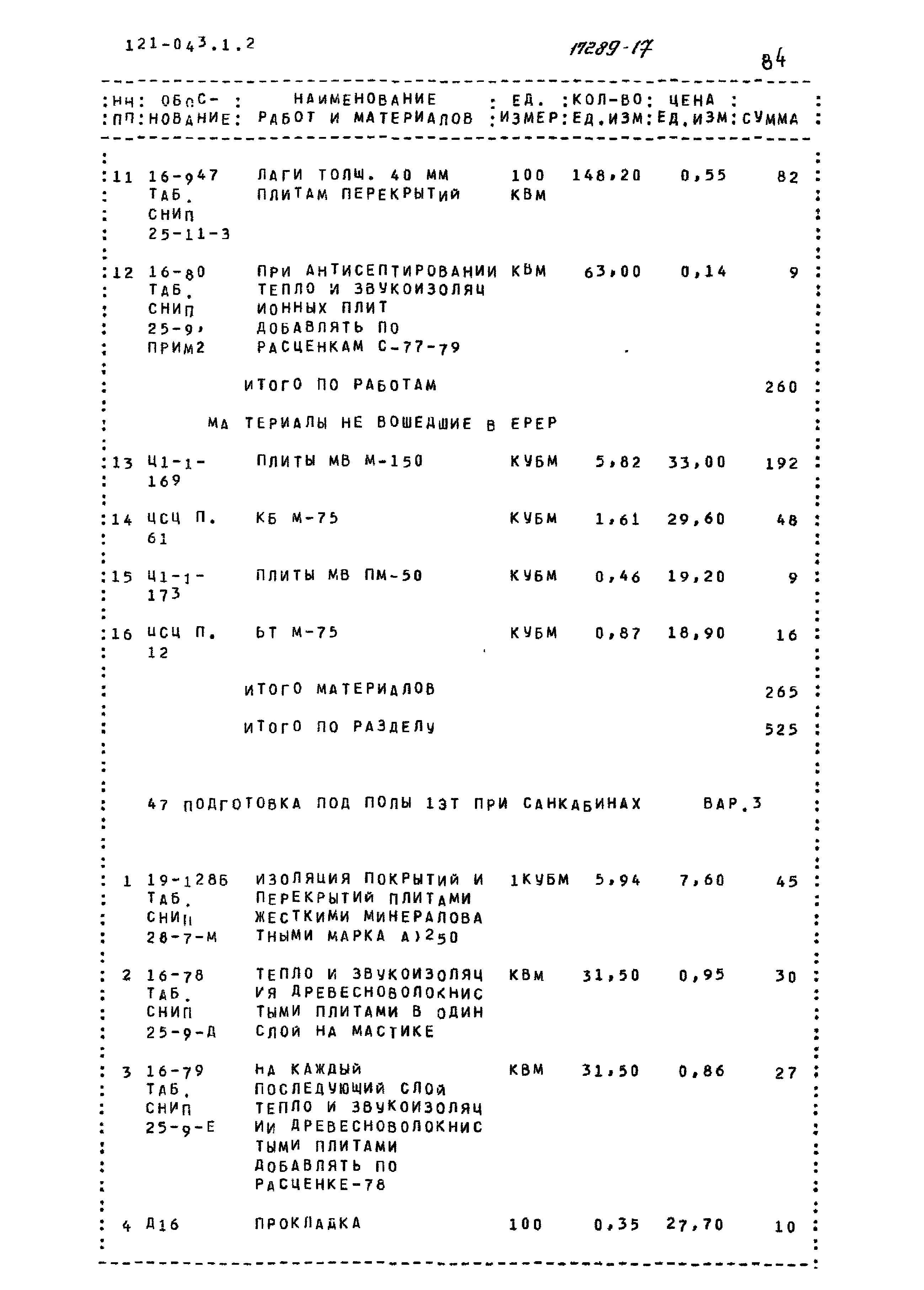 Типовой проект 121-043/1.2