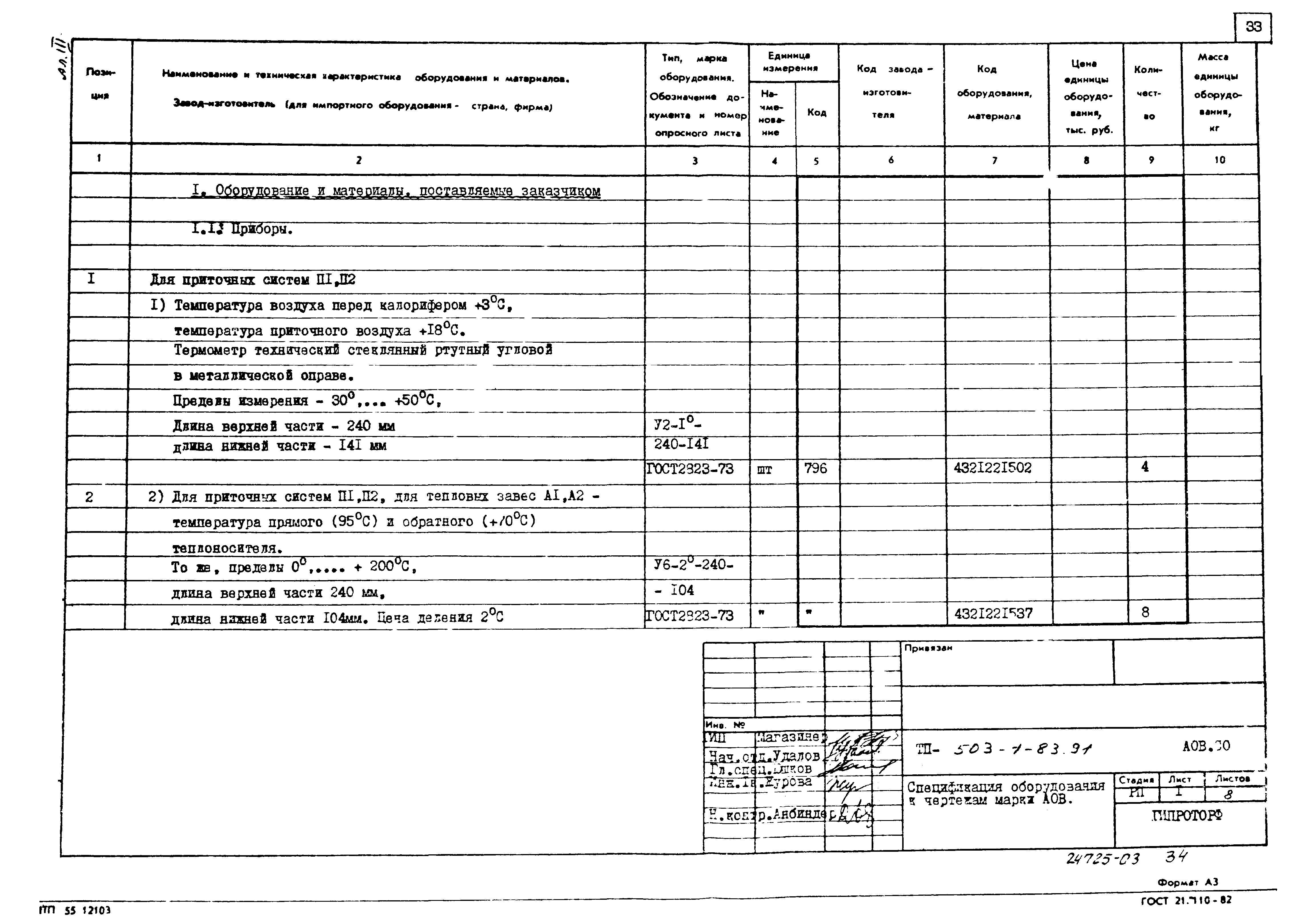 Типовой проект 503-1-83.91