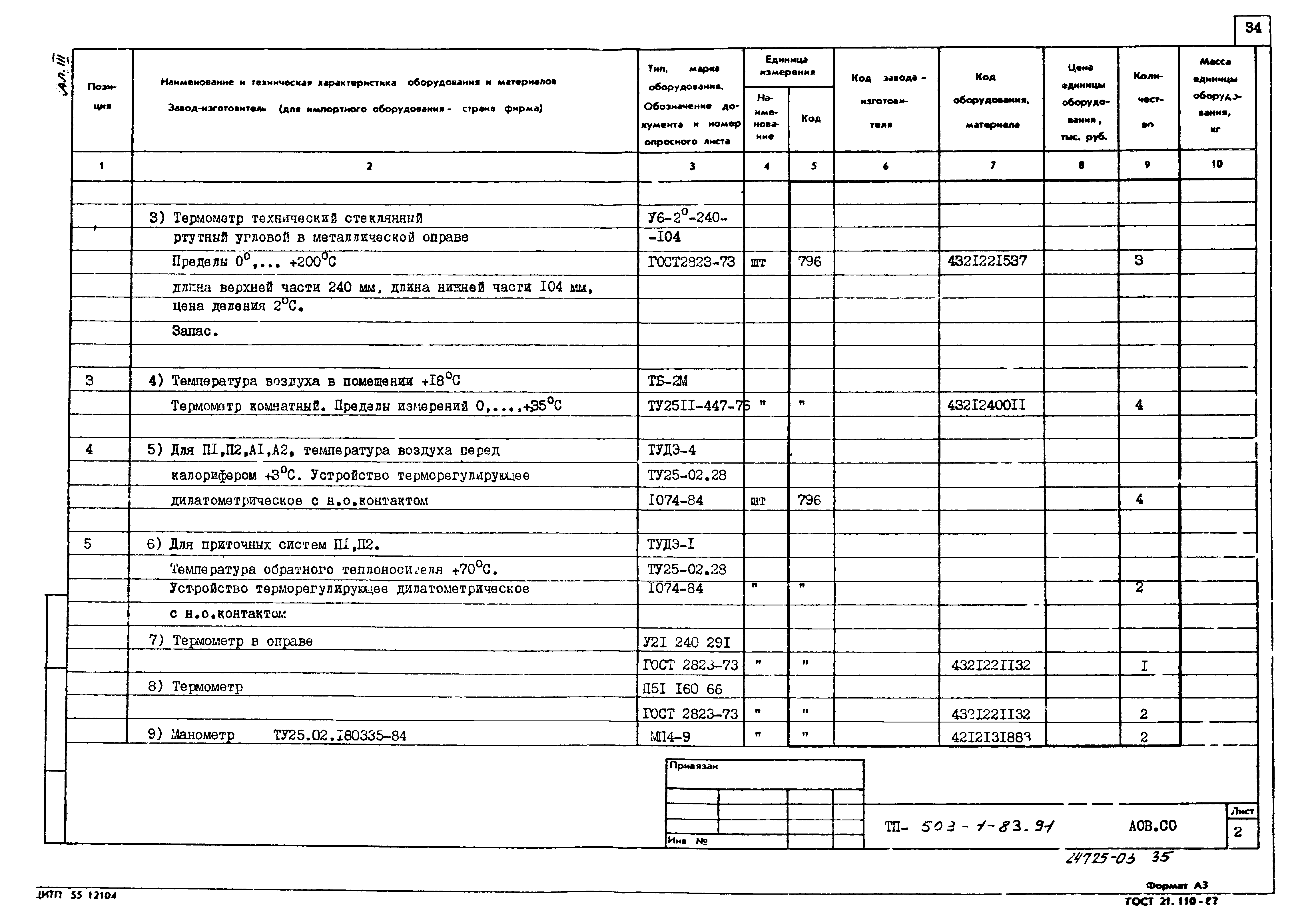 Типовой проект 503-1-83.91