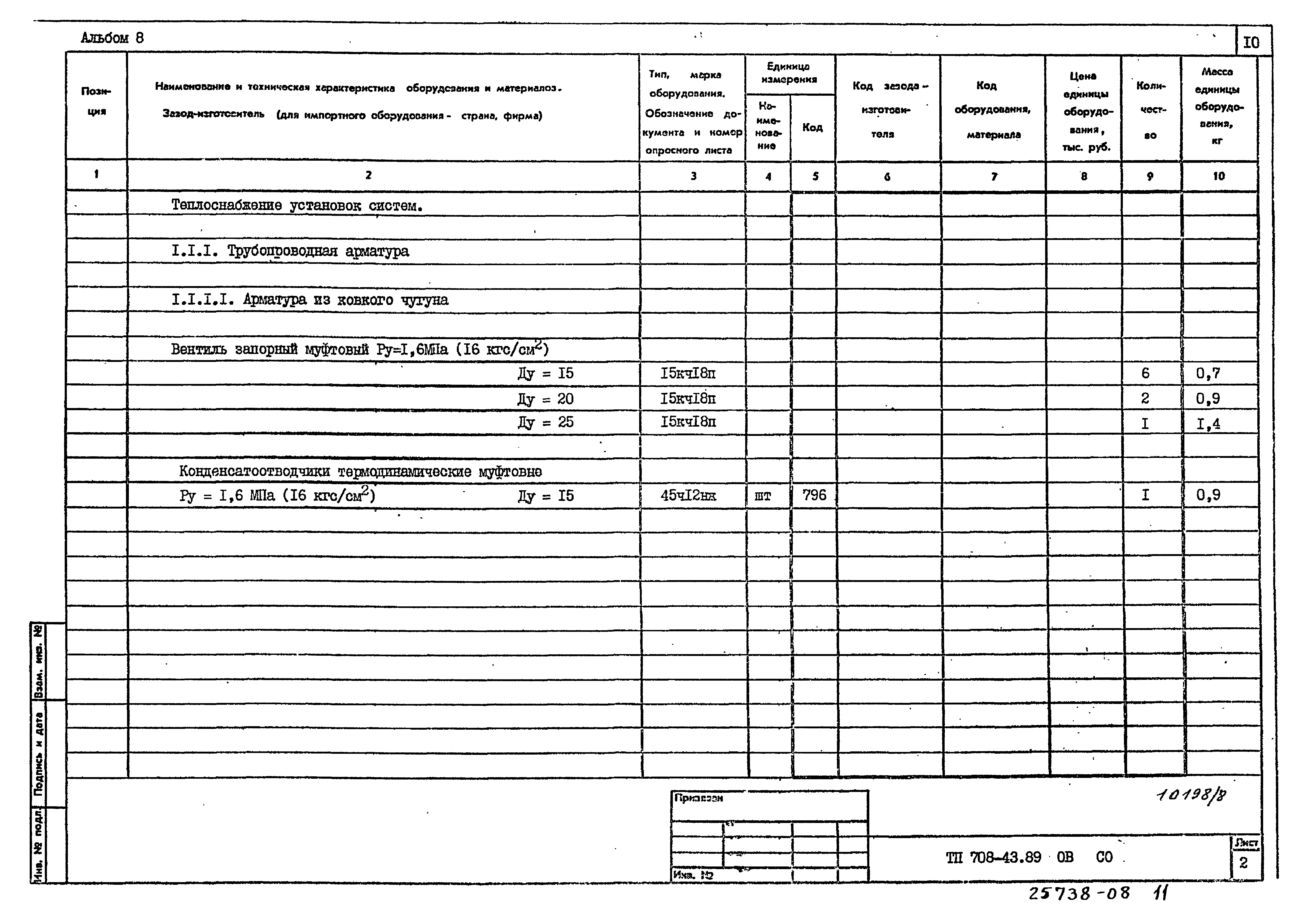 Типовой проект 708-43.89