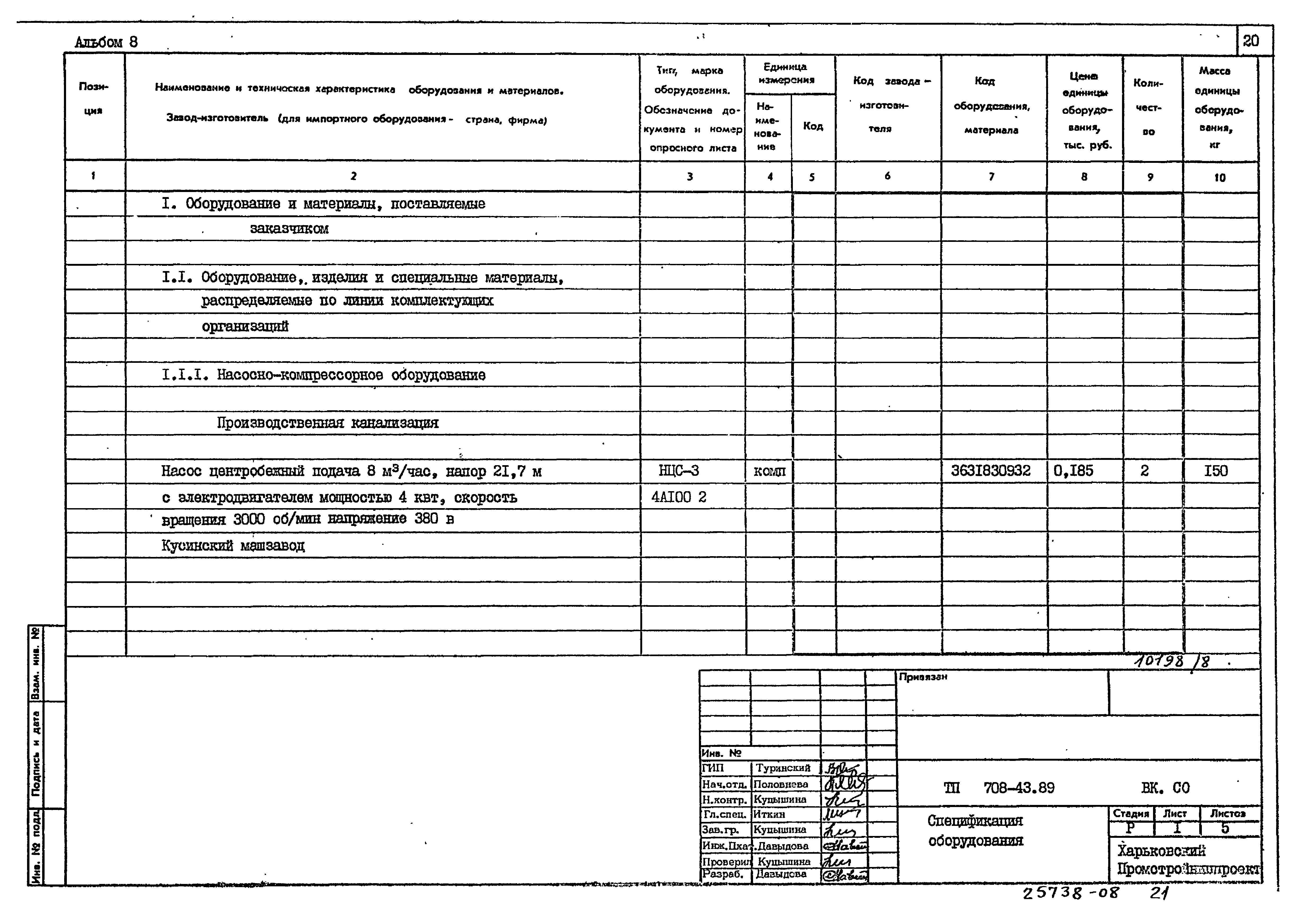 Типовой проект 708-43.89