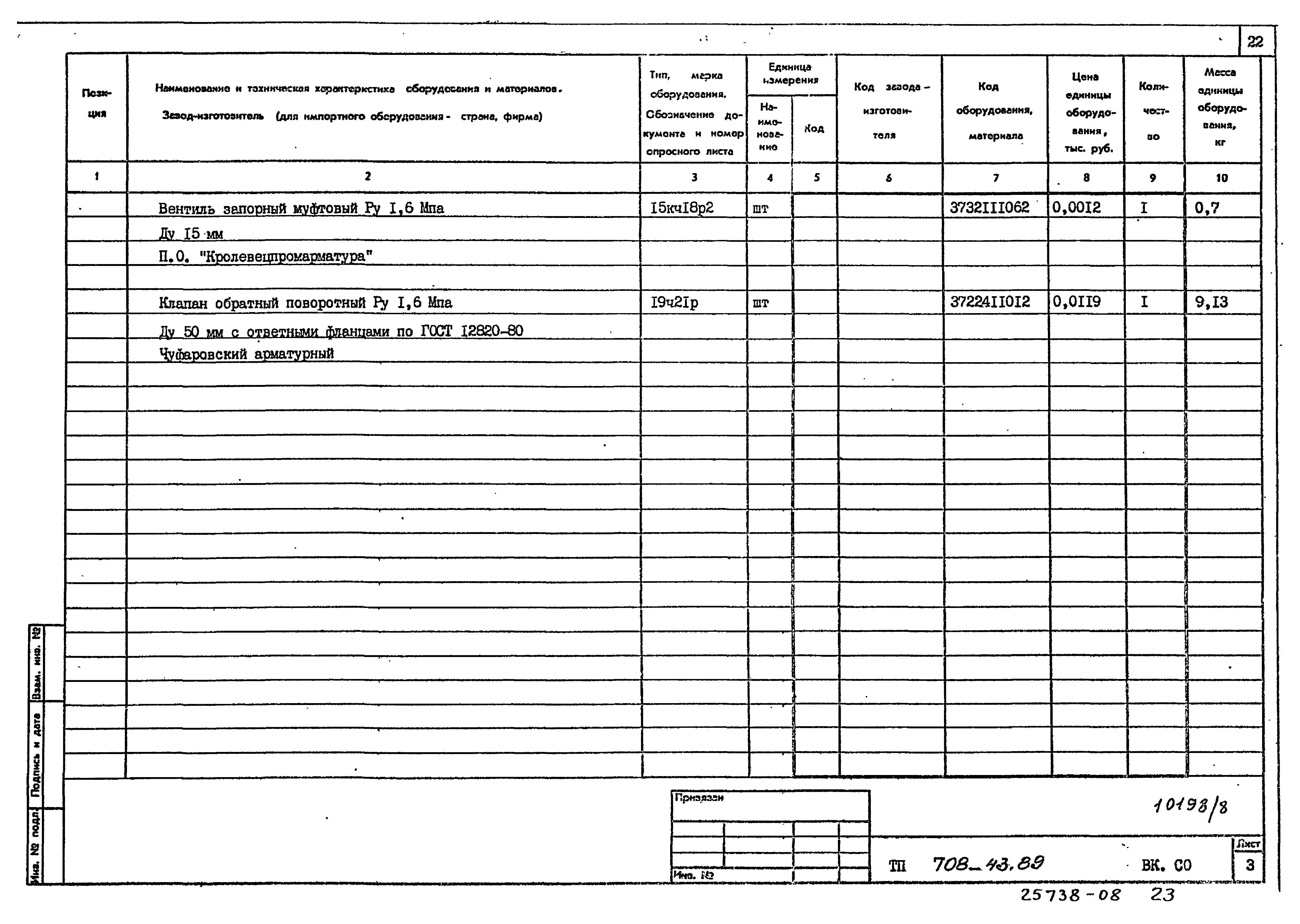 Типовой проект 708-43.89