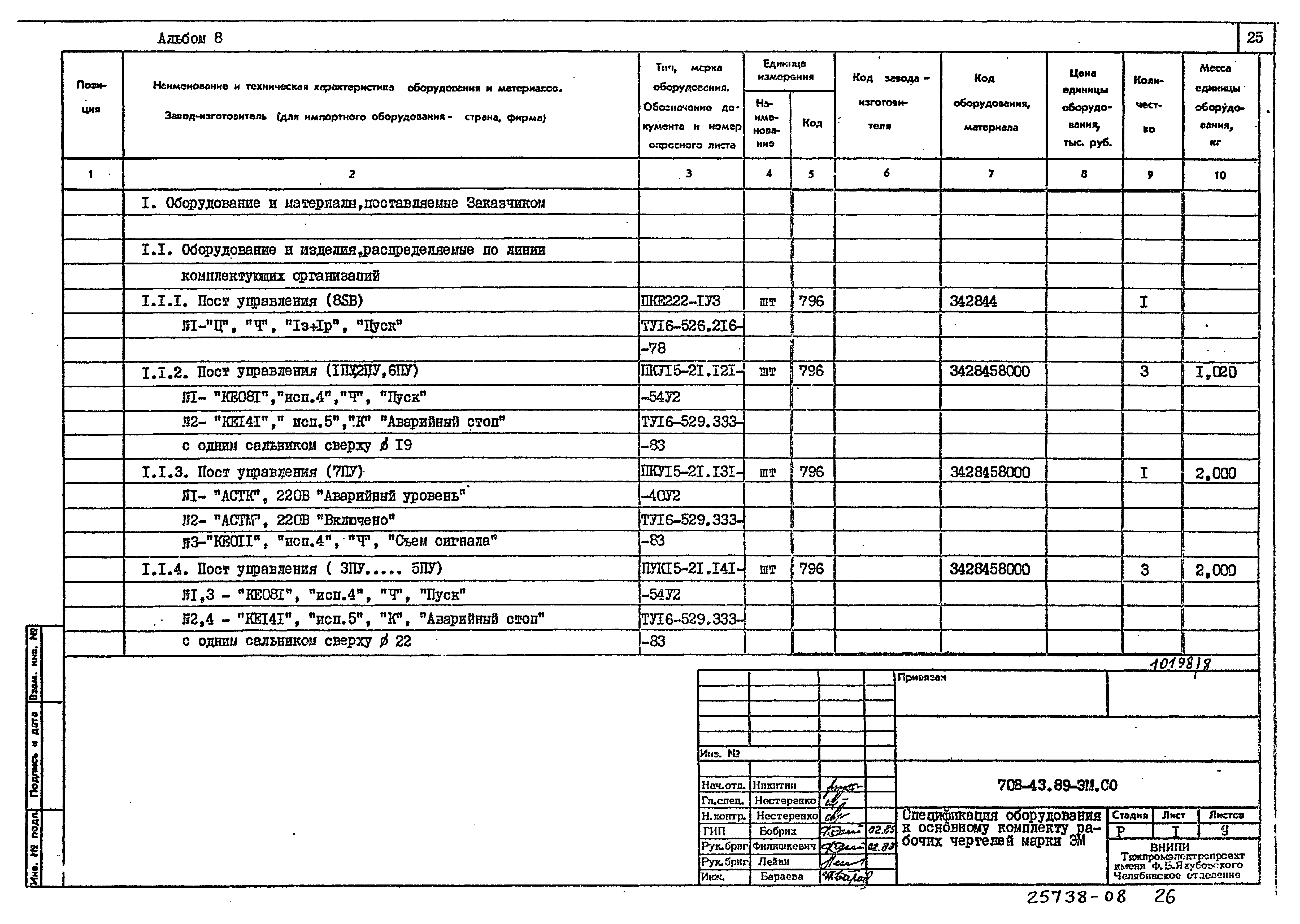 Типовой проект 708-43.89