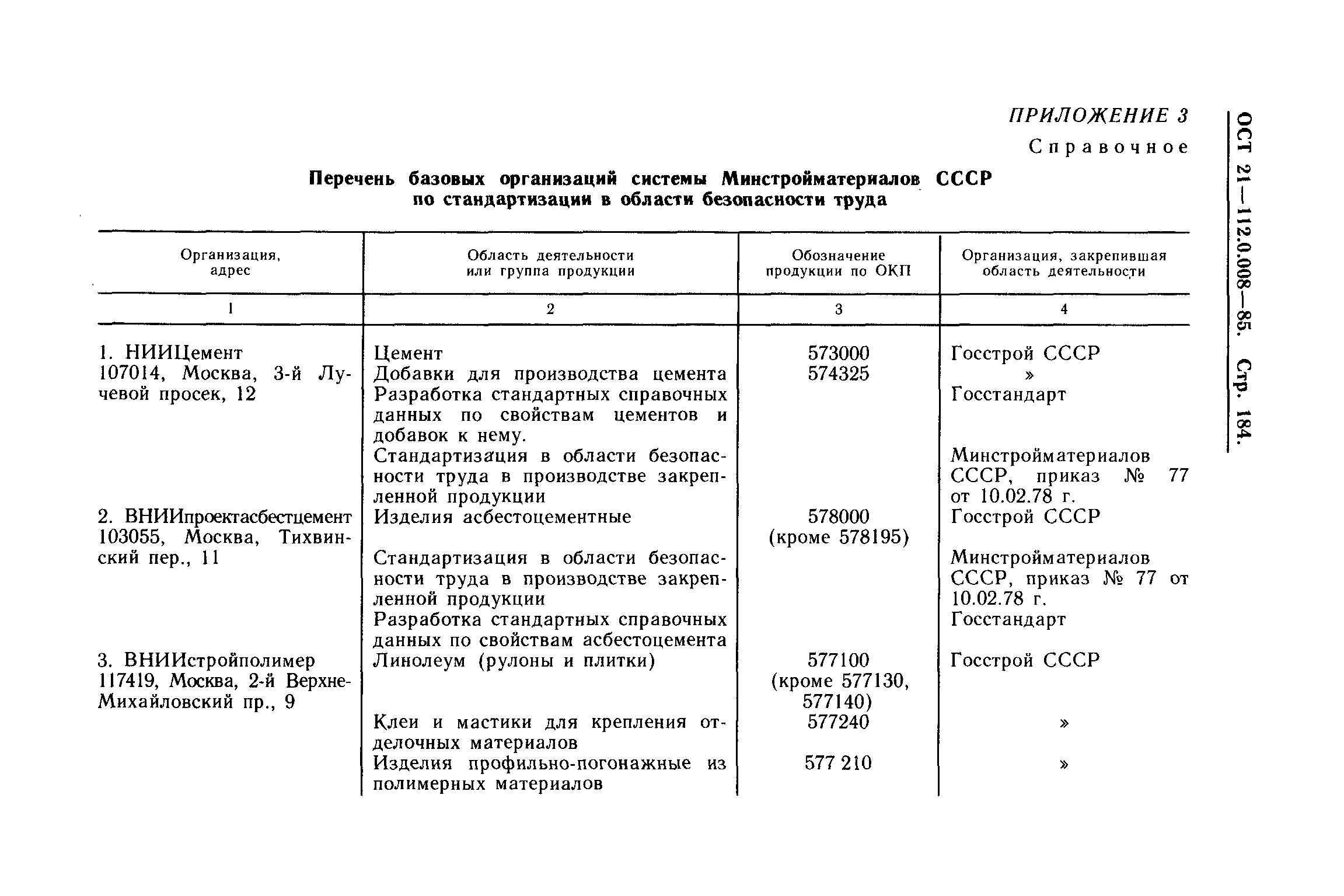 ОСТ 21.112.0.008-85