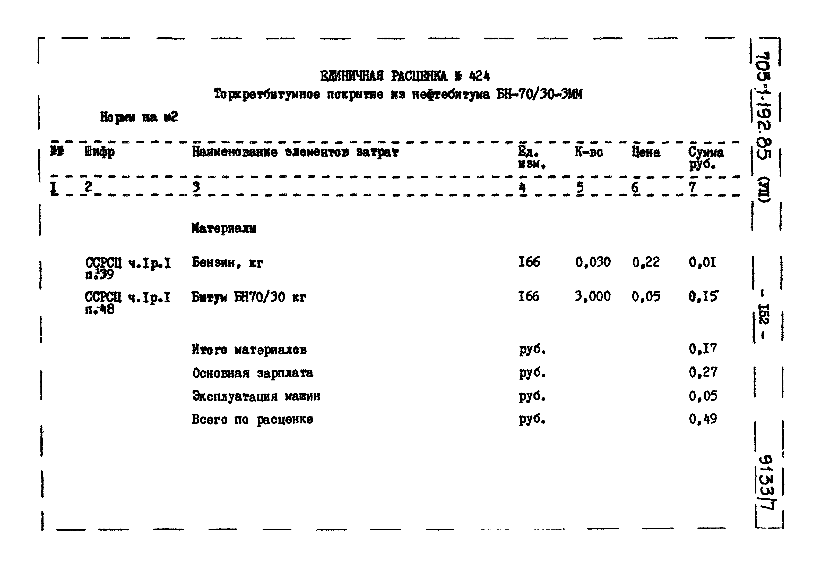 Типовой проект 705-1-192.85