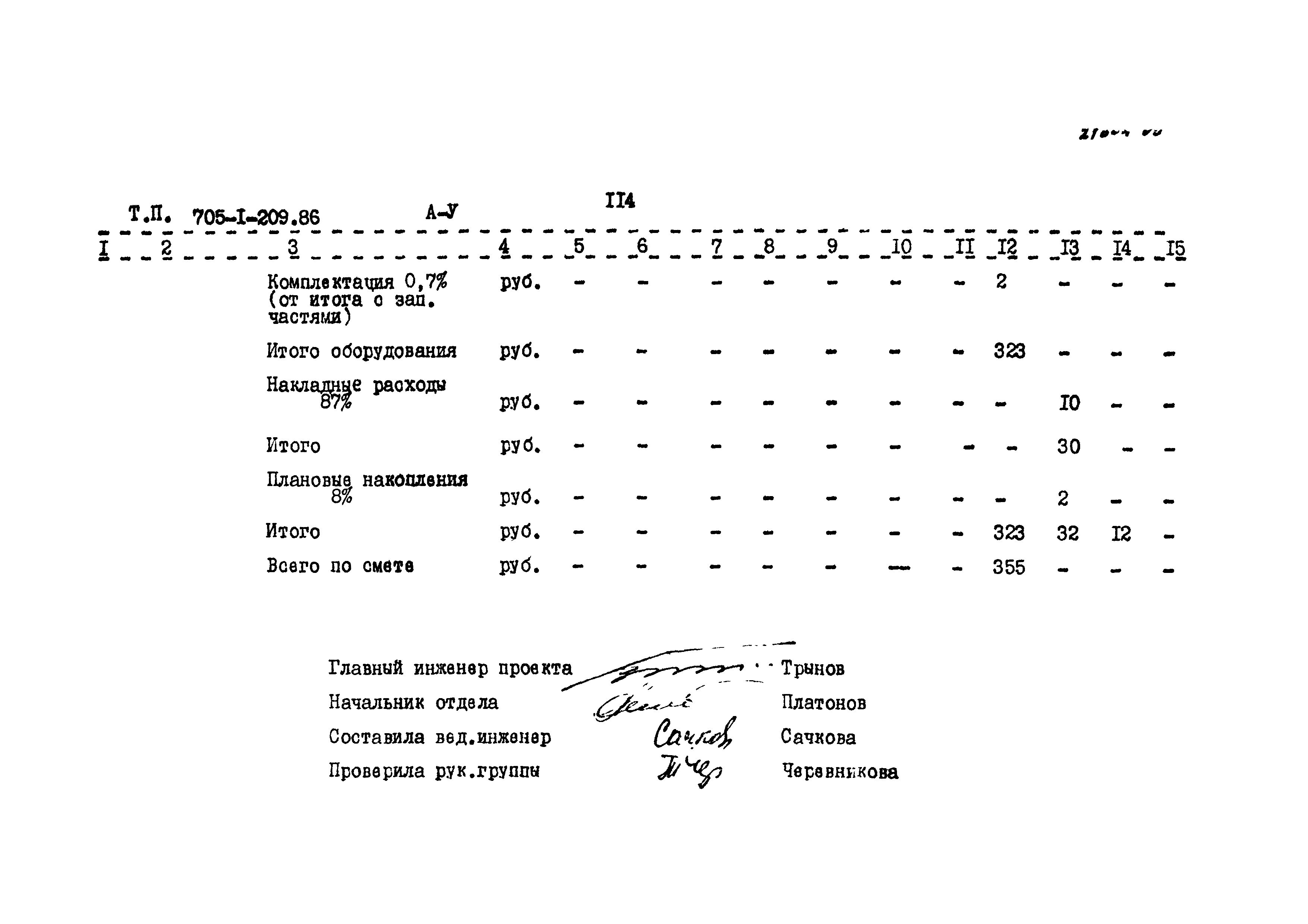 Типовой проект 705-1-209.86