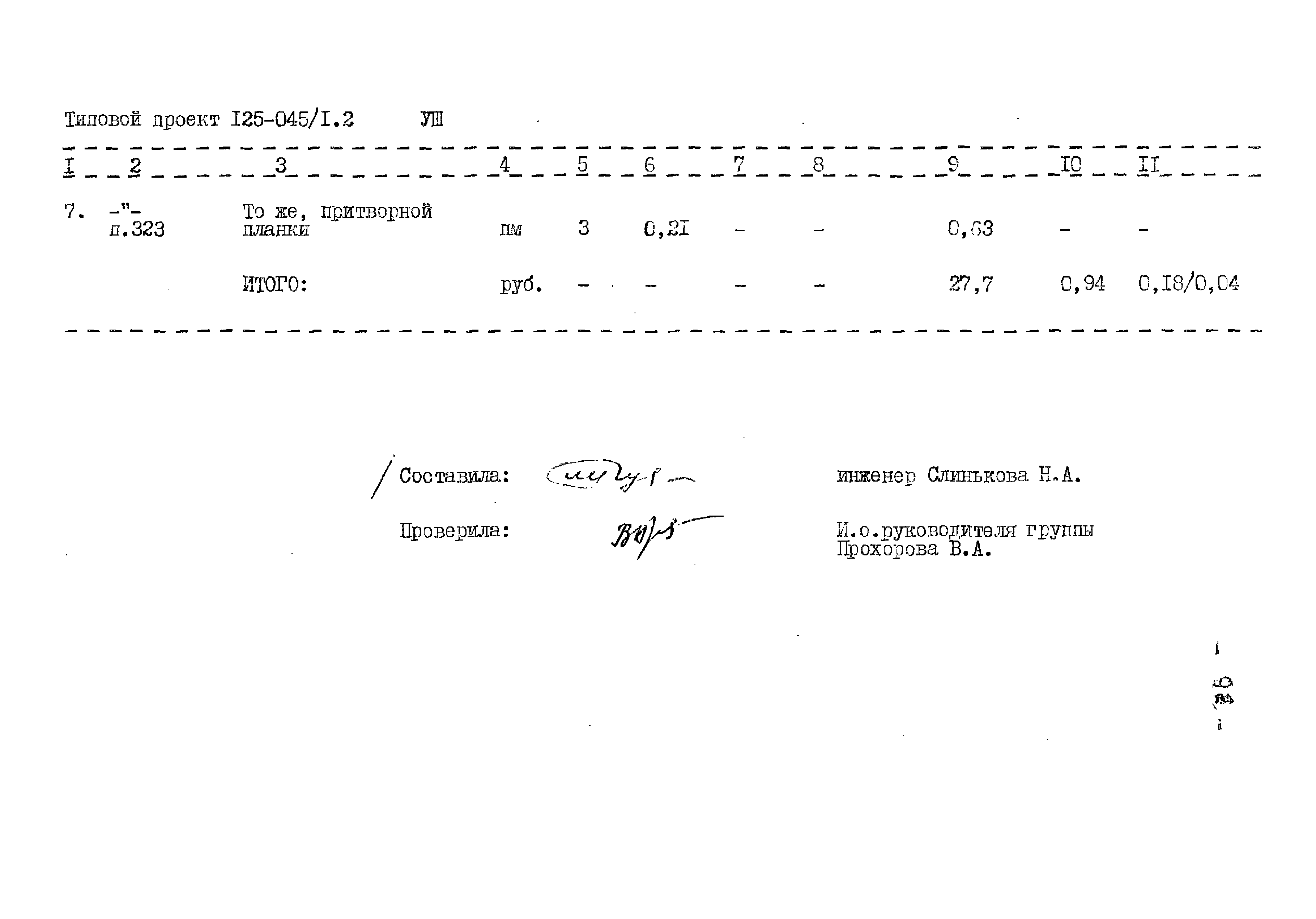 Типовой проект 125-045/1.2