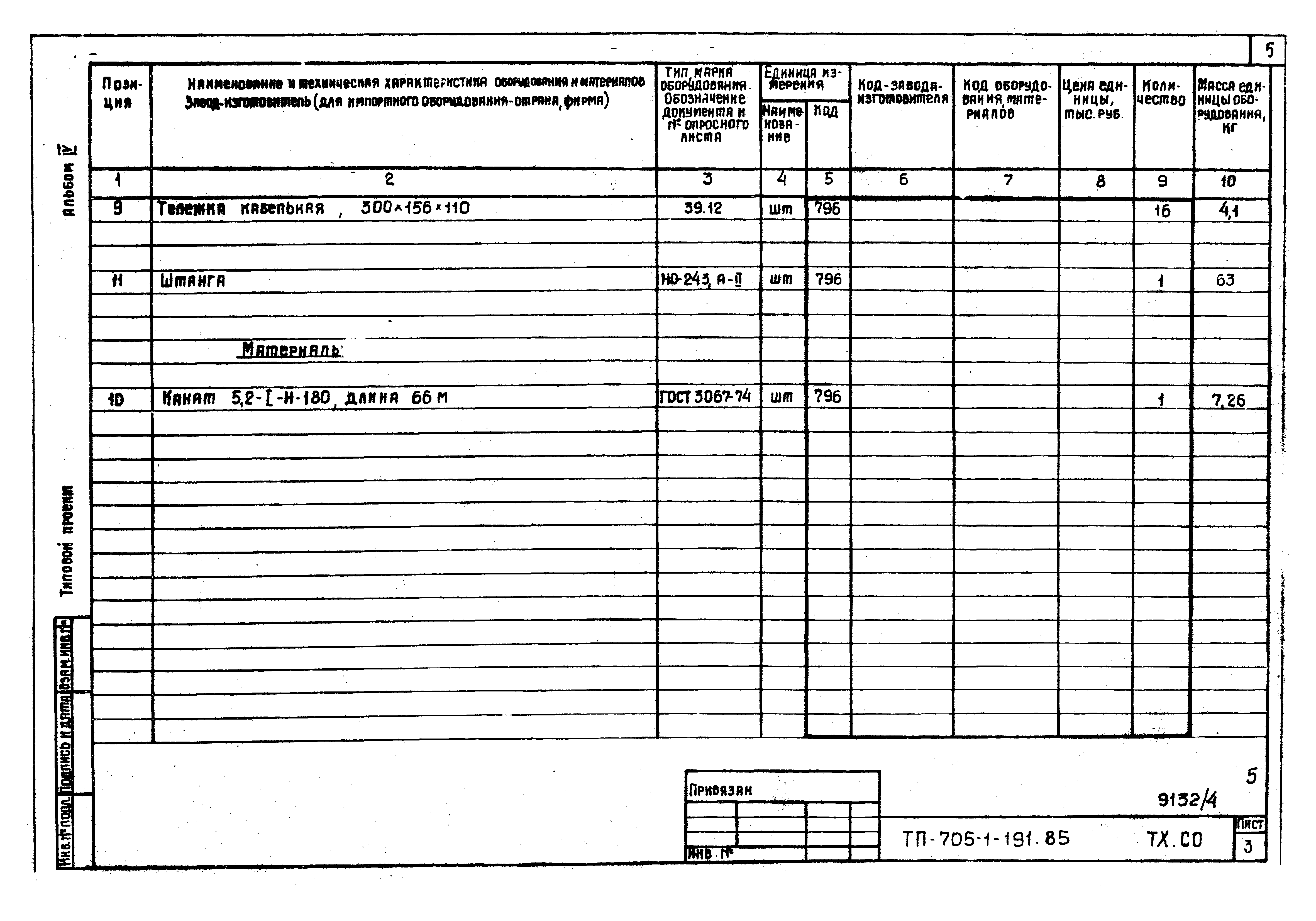 Типовой проект 705-1-191.85