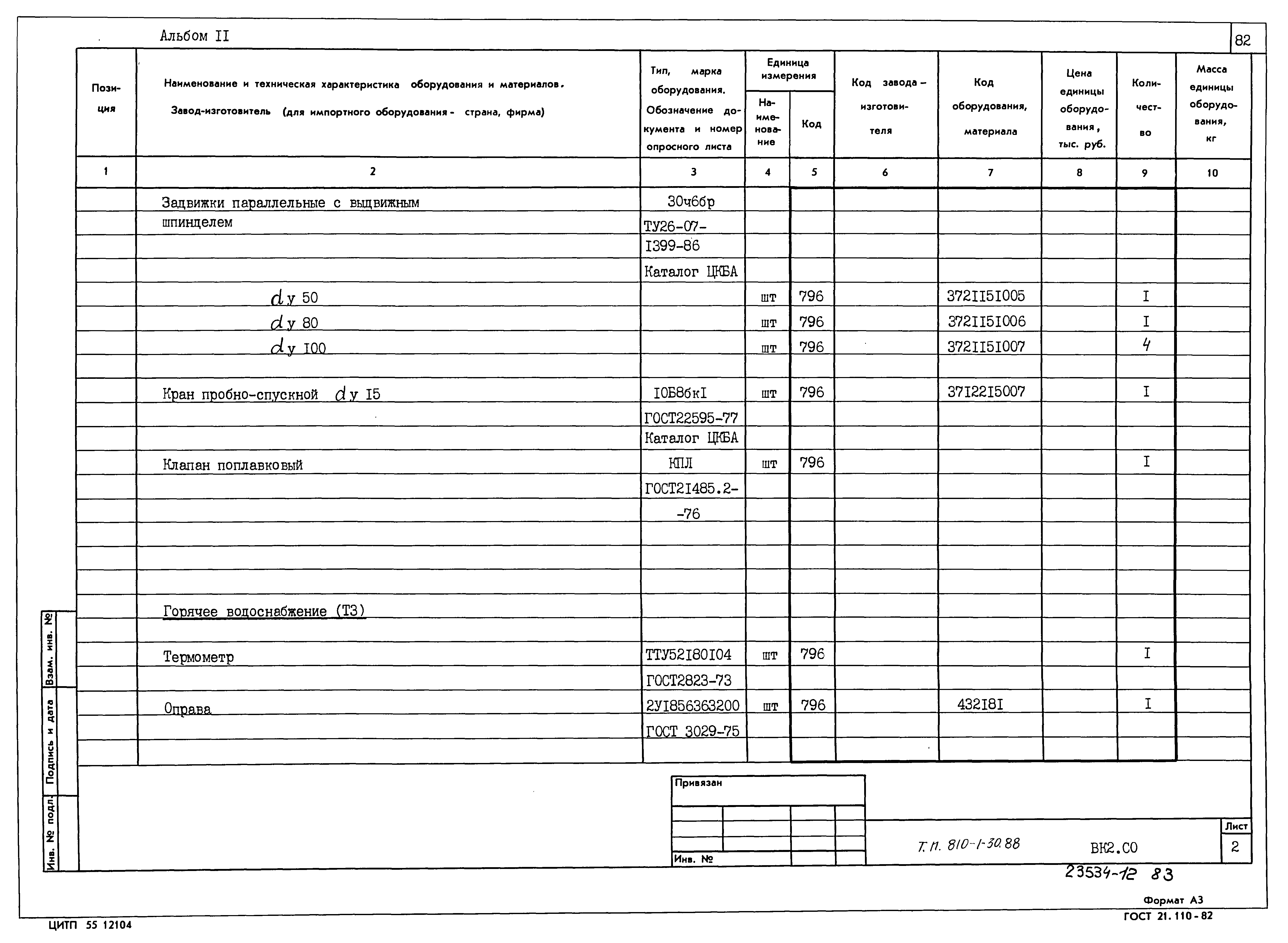 Типовой проект 810-1-30.88