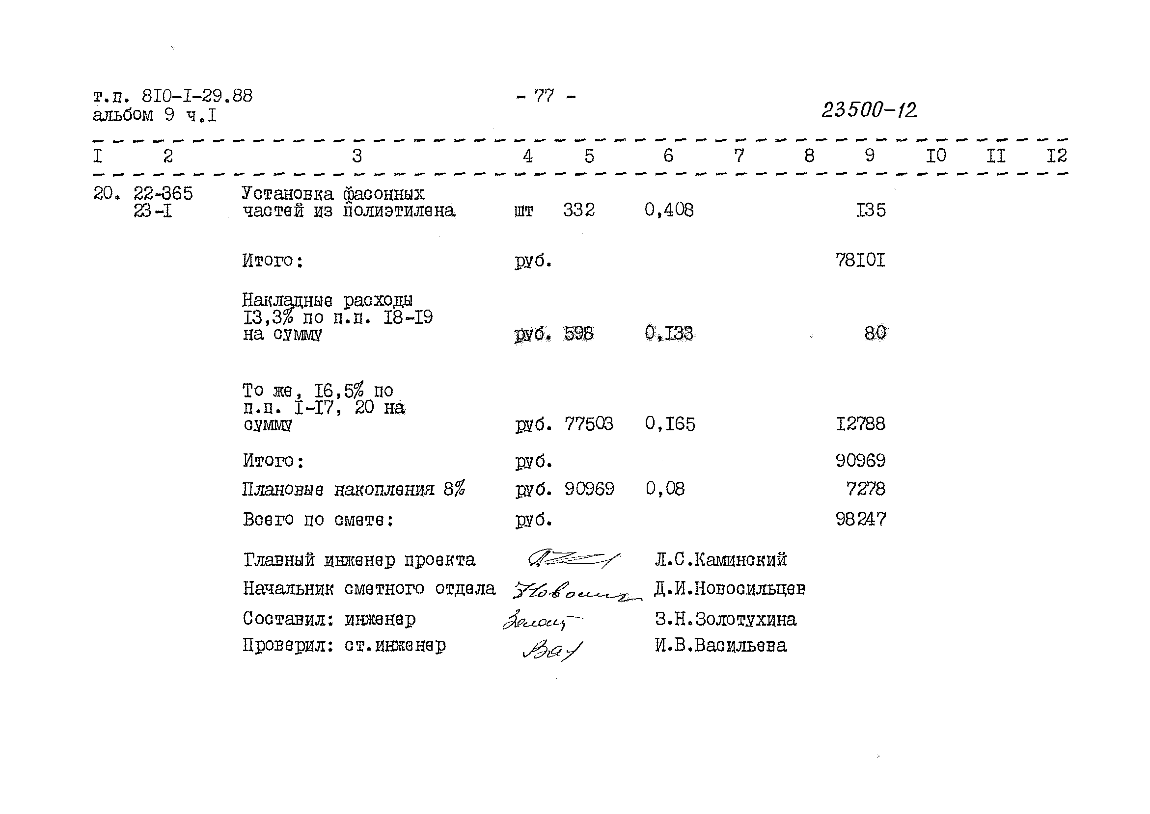 Типовой проект 810-1-29.88