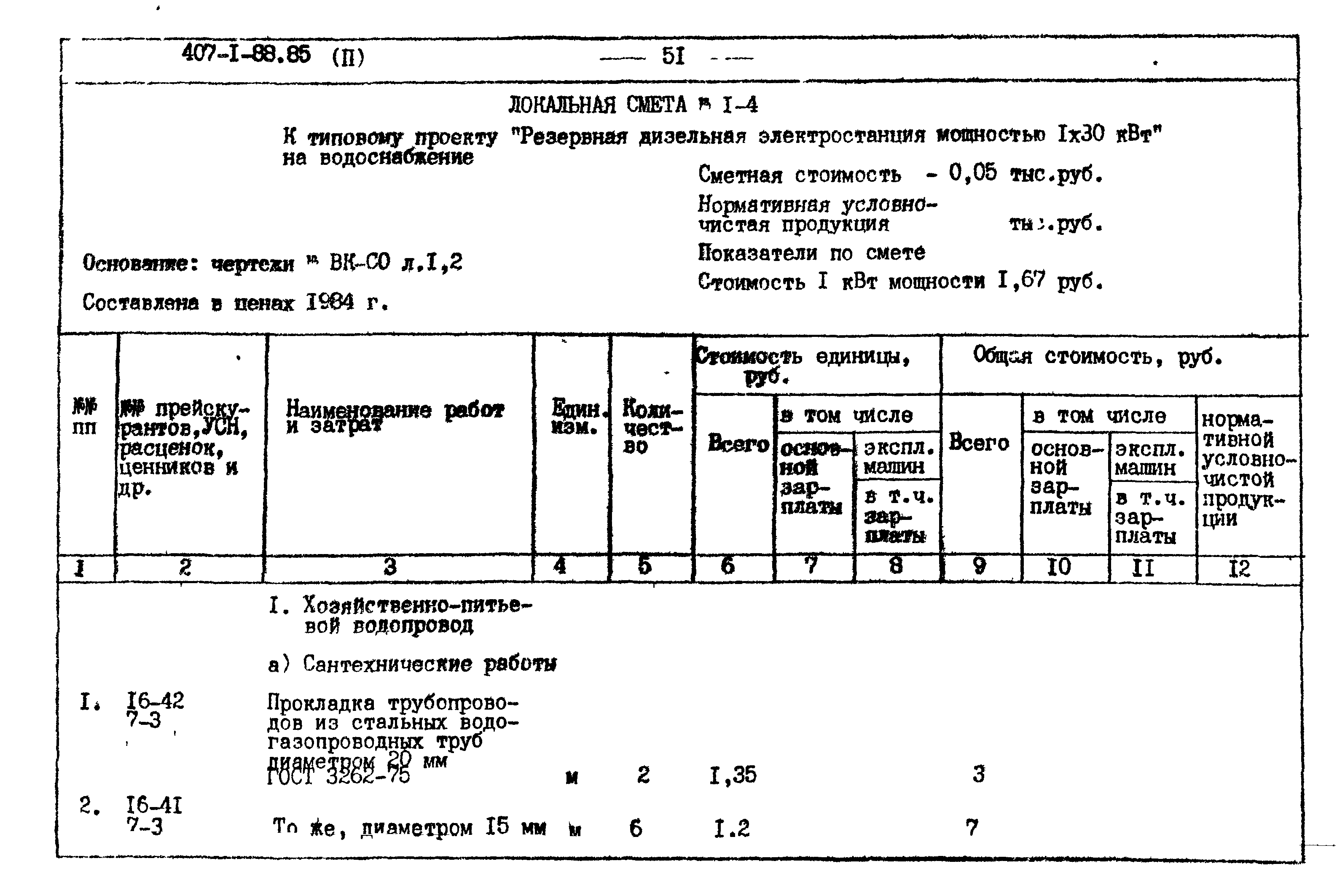 Типовой проект 407-1-88.85