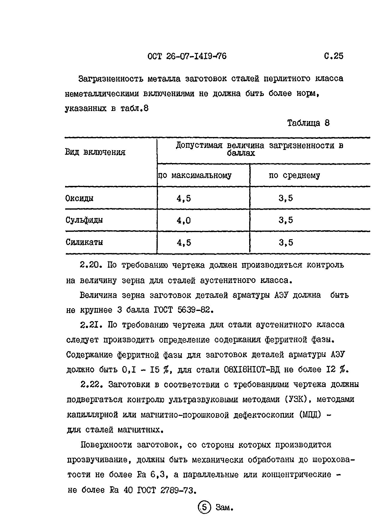 ОСТ 26-07-1419-76