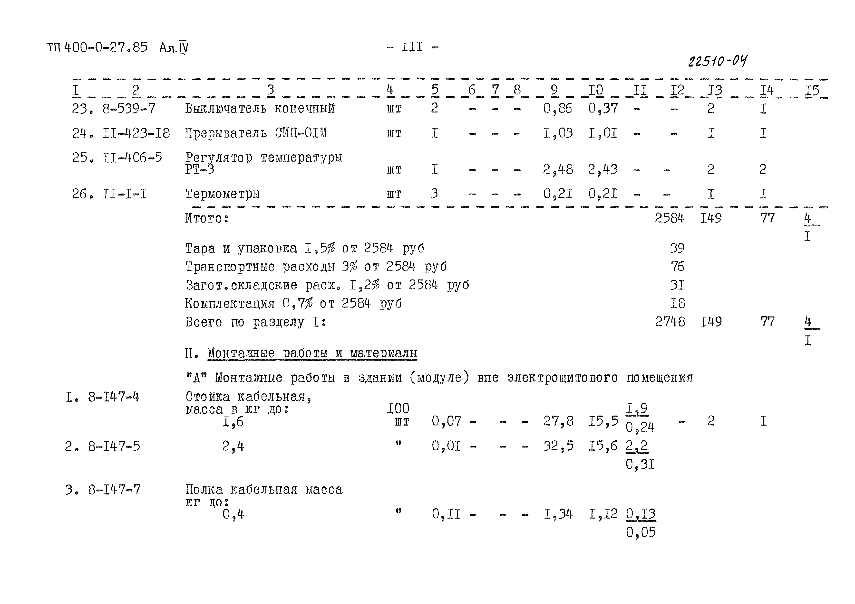 Типовые проектные решения 400-0-27.85