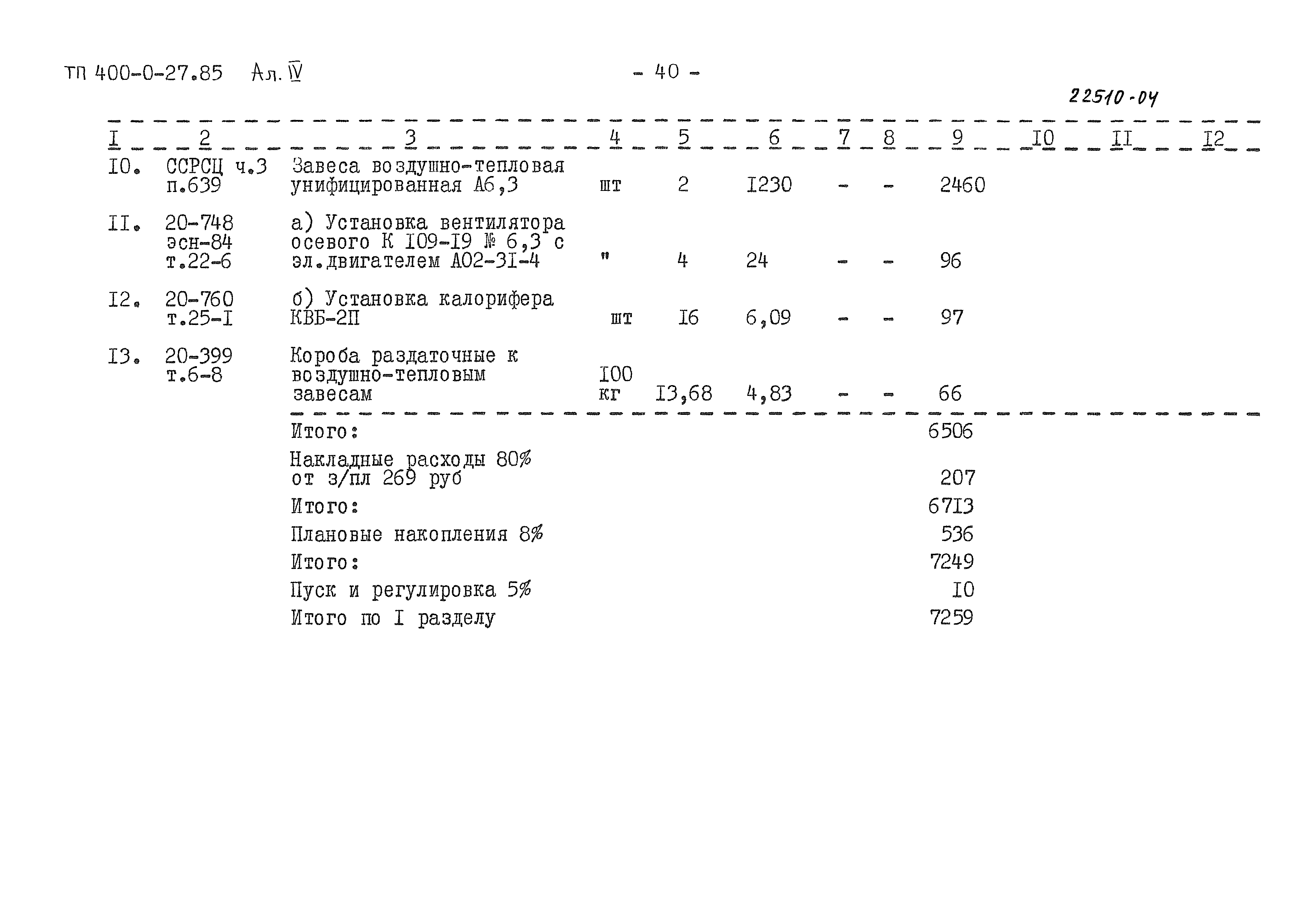 Типовые проектные решения 400-0-27.85