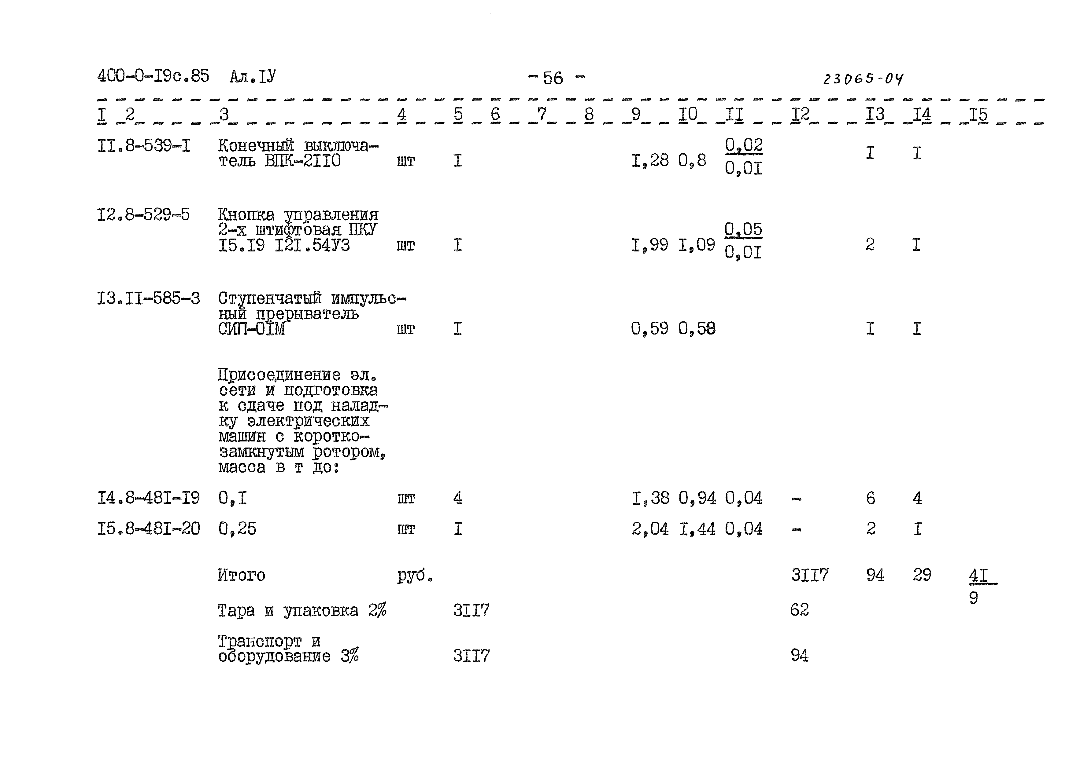 Типовые проектные решения 400-0-19с.85