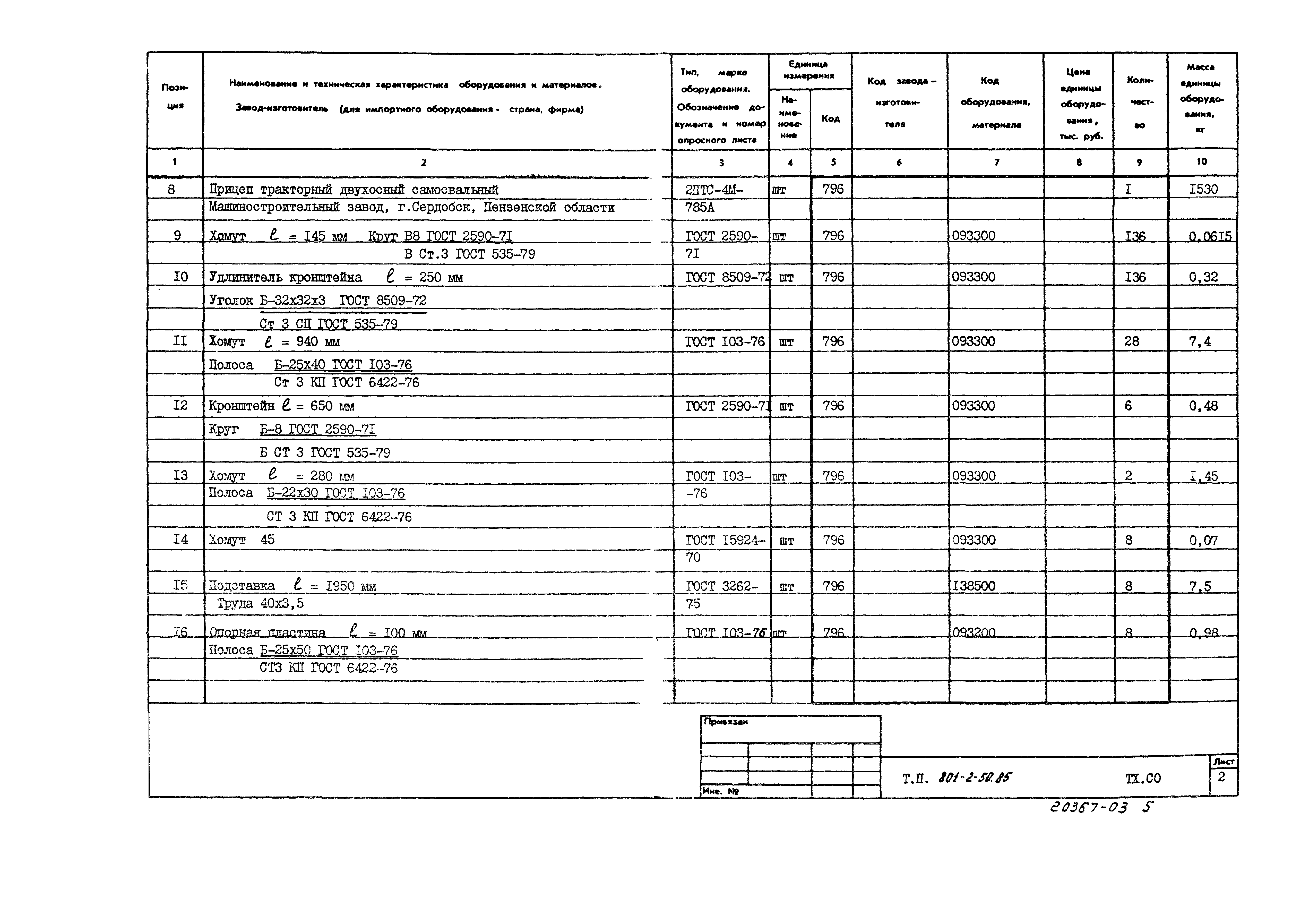 Типовой проект 801-2-50.85